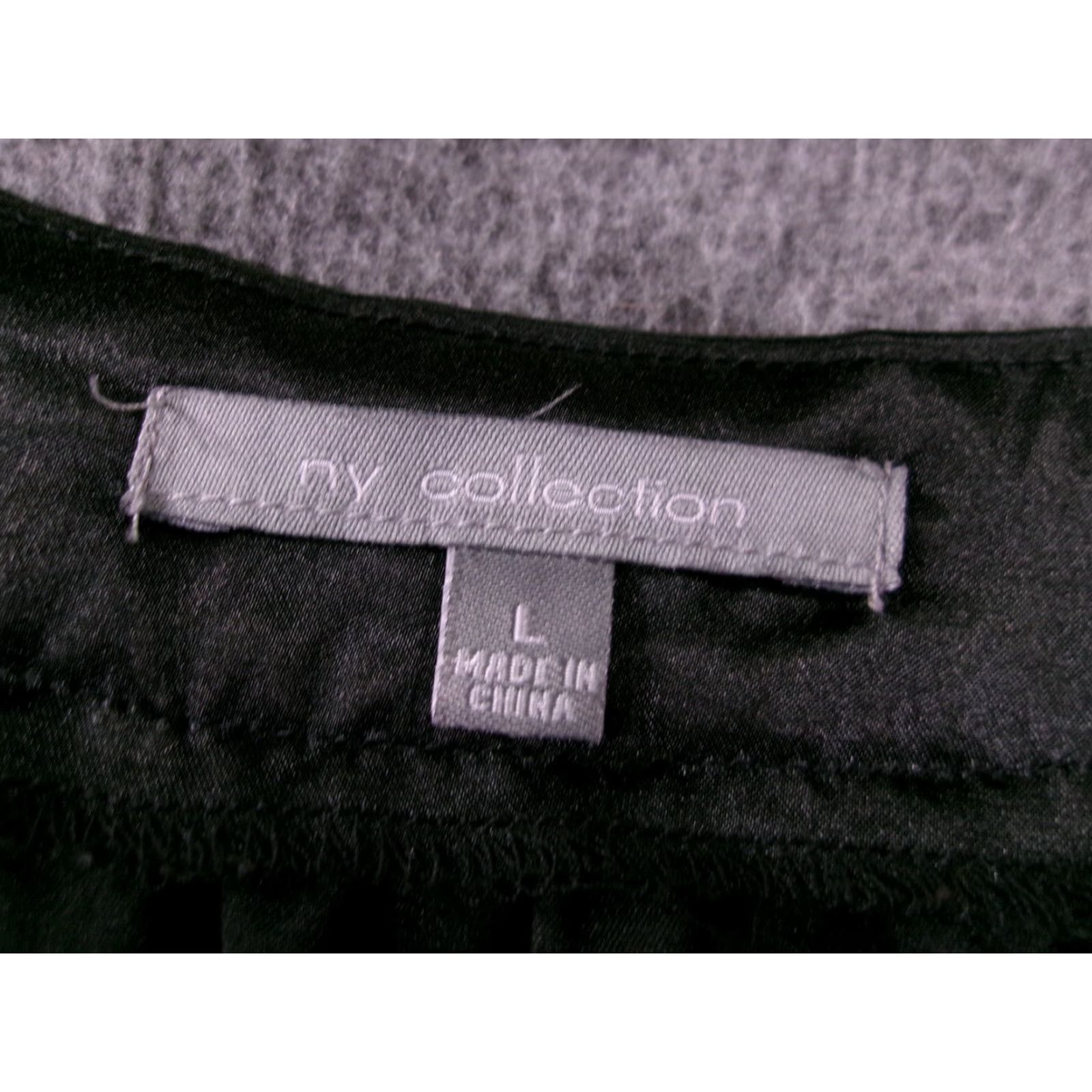 Vintage NY Collection Blouse Women L Black 3/4 Sleeve Boat Neck Pullover Solid Polyester Spandex Tunic All Seasons Business Casual Party Travel Size L / US 10 / IT 46 - 7 Thumbnail