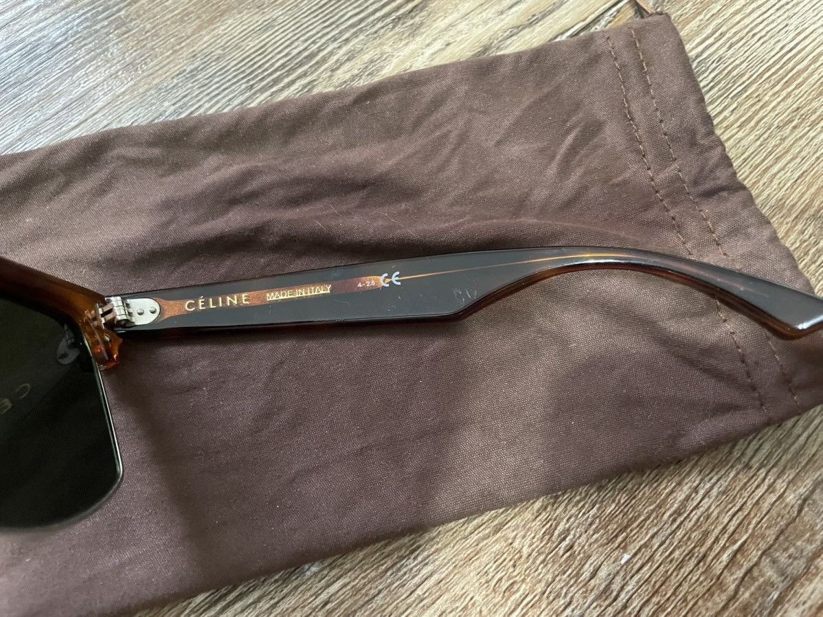 Celine CL40054U Mineral Havana Tortoise Cat Eye Half Rim Sunglasses Size ONE SIZE - 8 Thumbnail
