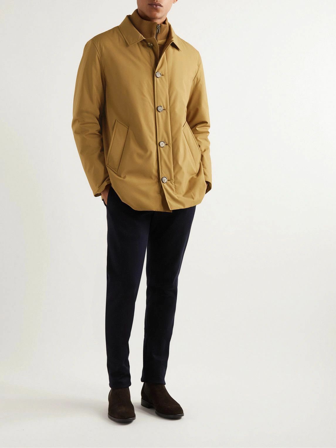 Loro Piana o1w1db10724 Ghibli WindWish Jacket in Brown Size US XXL / EU 58 / 5 - 2 Thumbnail