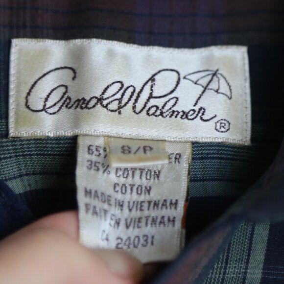 Vintage Vintage Arnold Palmer Collared Plaid Men's Button Down Shirt Size US S / EU 44-46 / 1 - 7 Thumbnail