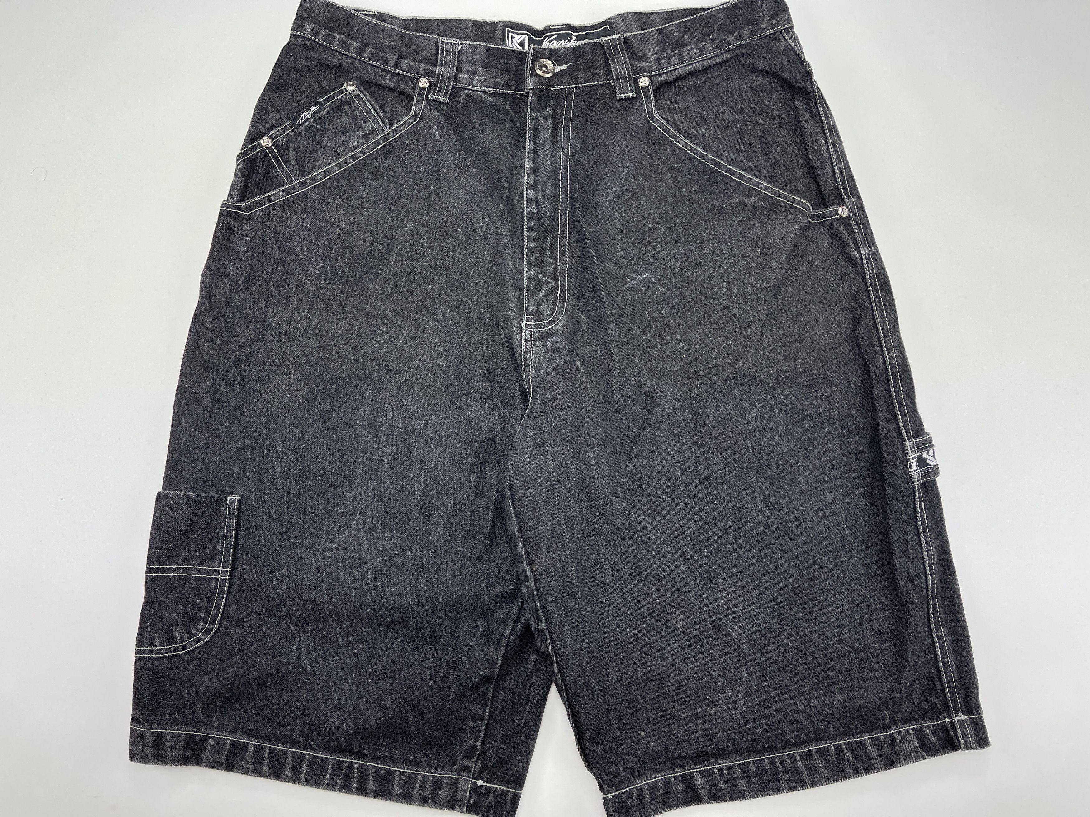 Karl Kani KARL KANI shorts, vintage hip hop baggy jeans, 90s size W 36 Size US 36 / EU 52 - 2 Thumbnail
