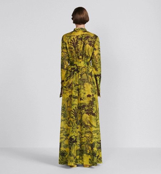 Dior o1w1db10824 Long Belted Dress in Multicolor Size XS / US 0-2 / IT 36-38 - 6 Thumbnail