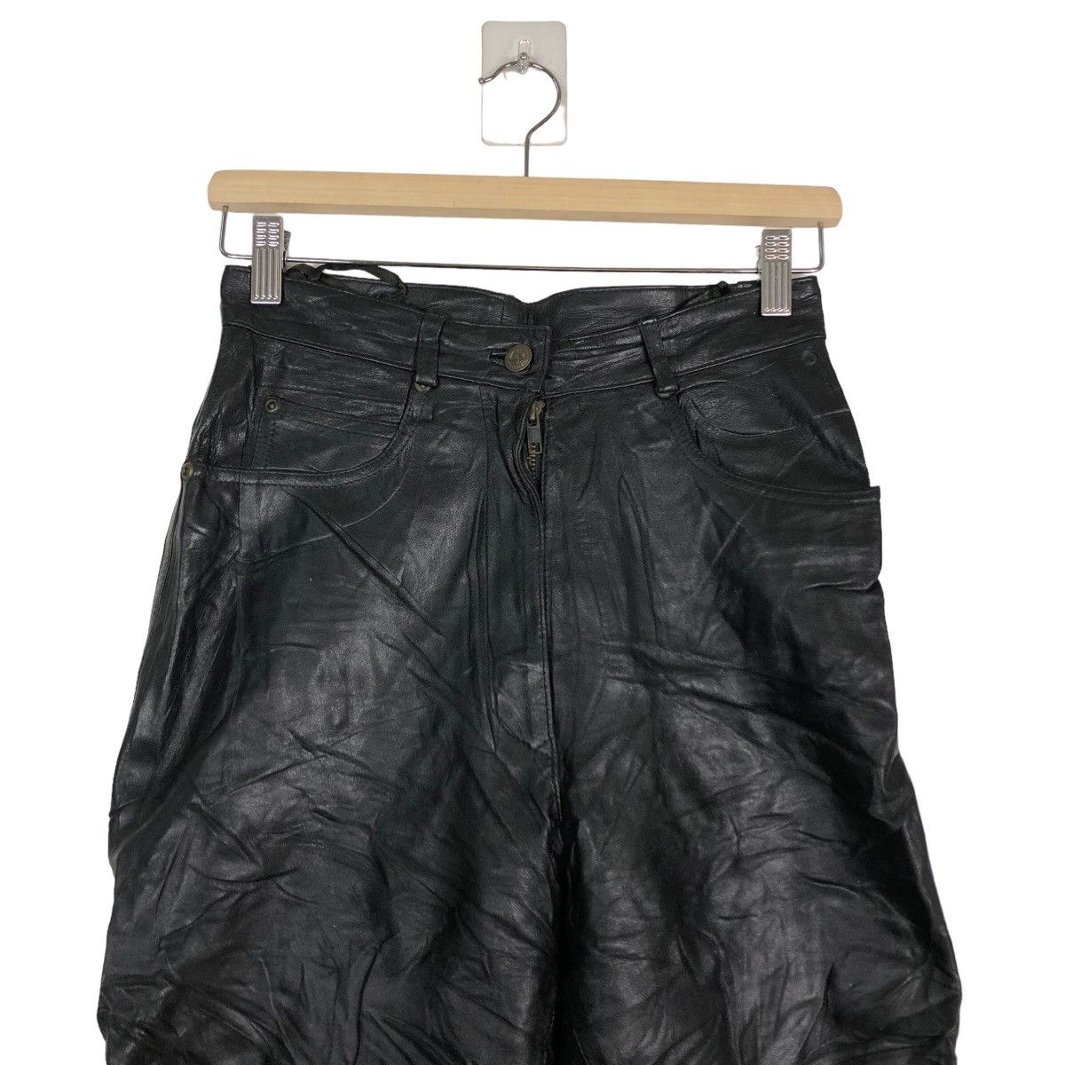 Genuine Leather 🔥90’s Genuine Leather Pants Yessica Issey Miyake Japan Size US 26 / EU 42 - 3 Thumbnail