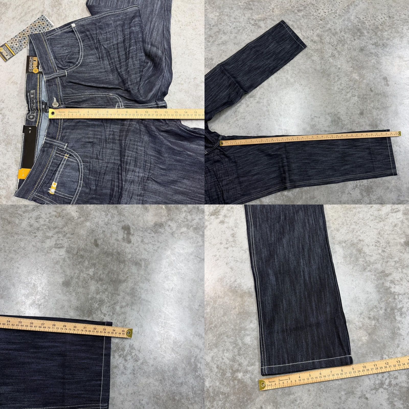 Southpole Southpole Jeans Mens 36x34 Blue Rinse Indigo Slim Straight Denim Pants Size US 36 / EU 52 - 8 Thumbnail