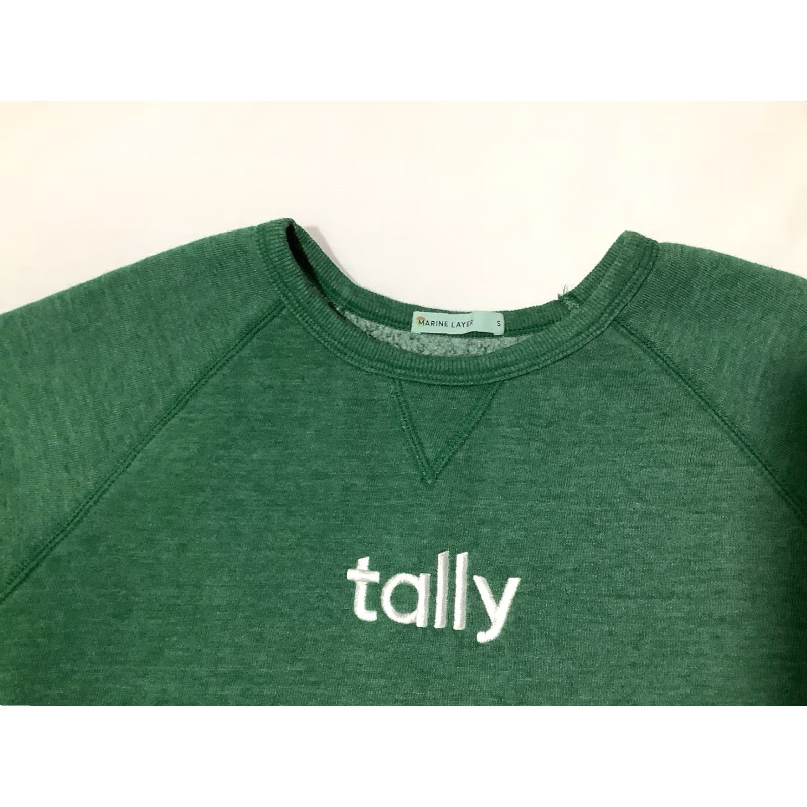 Marine Layer Marine Layer Sweater Mens Small Green Crew Neck Pullover Long Sleeve Fleece TallyCrew Knit All Seasons Regular Mens Size US S / EU 44-46 / 1 - 2 Thumbnail