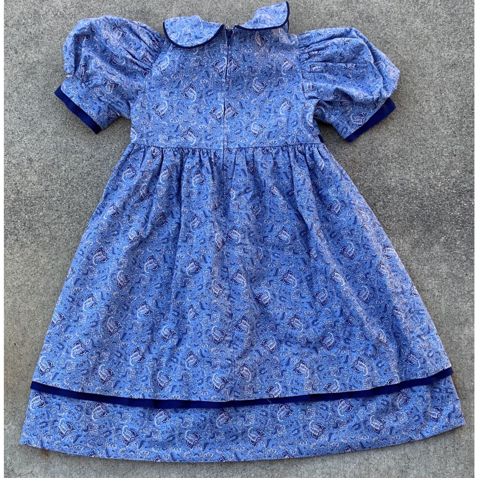 Neiman Marcus VINTAGE Sylvia Whyte For Neiman Marcus Dress Floral Paisley Puffy Sleeves Size 4 Girls Size ONE SIZE - 4 Thumbnail