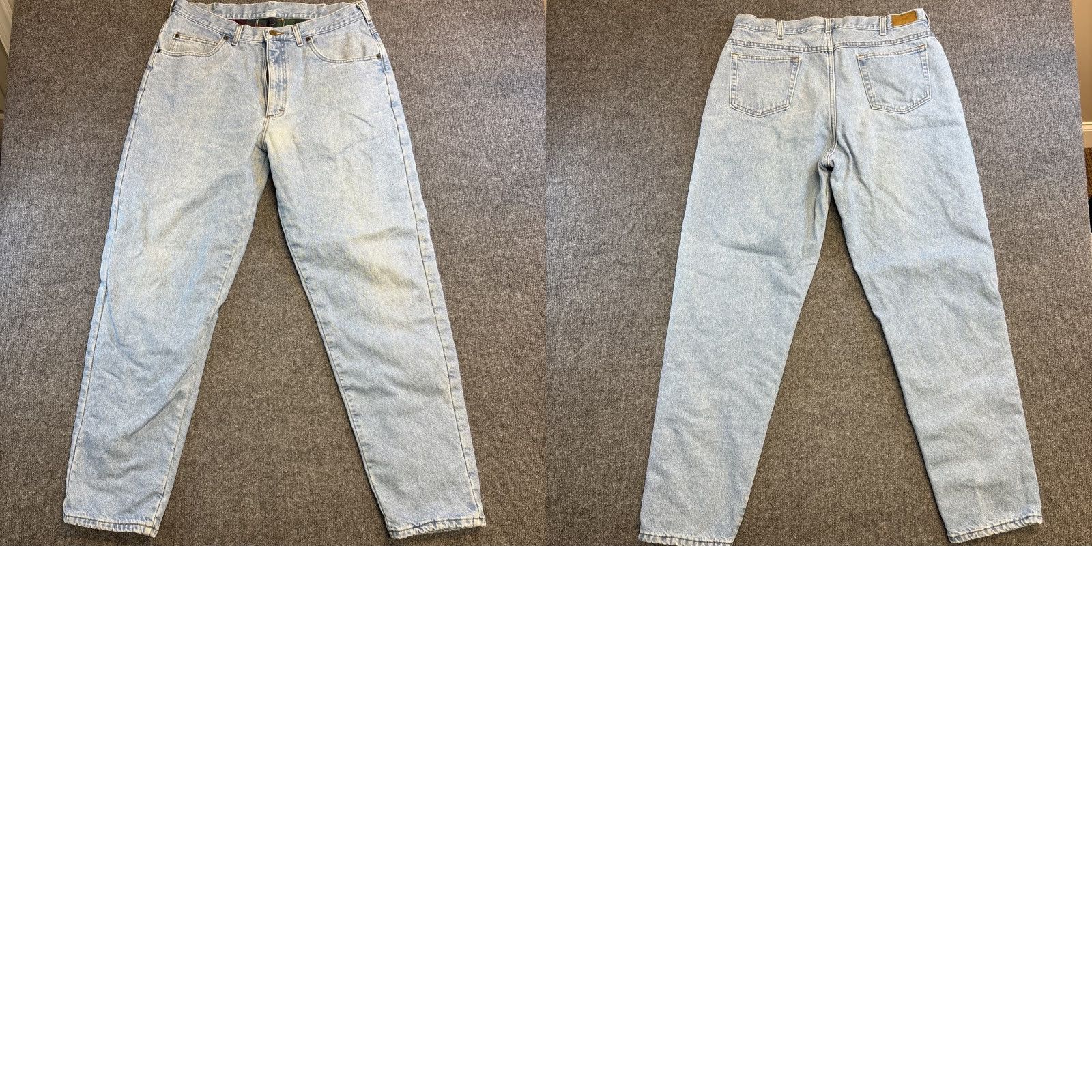 Vintage L.L. Bean Jeans Classic Fit 5-Pocket Light wash 38 x 34 Flannel Lined Men’s Regular Inseam 34” Cotton Blue Cardinal Style Straight Size US 38 / EU 54 - 8 Thumbnail