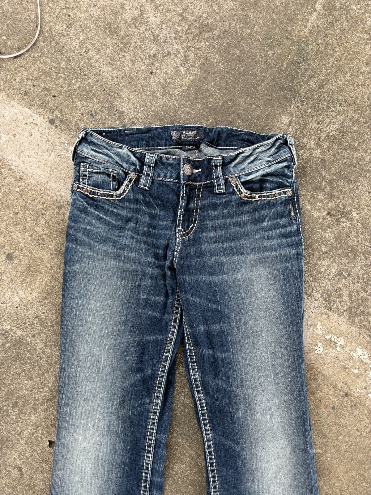 Japanese Brand × Vintage Silver Suki Slim Bootcut Jeans Size US 30 / EU 46 - 7 Thumbnail