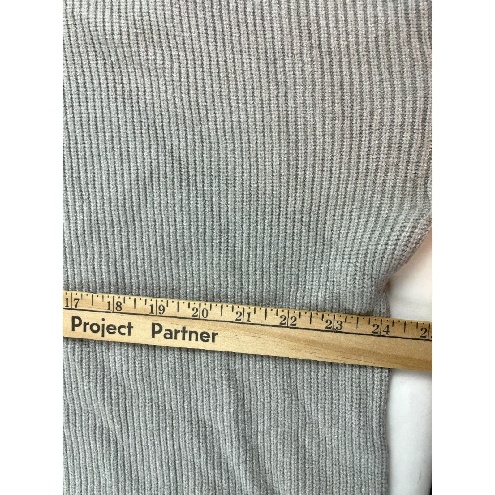 Vintage Devotion by Cyrus Sweater Women's Size Large Gray Pullover Ribbed Oversized NWT Size L / US 10 / IT 46 - 5 Thumbnail