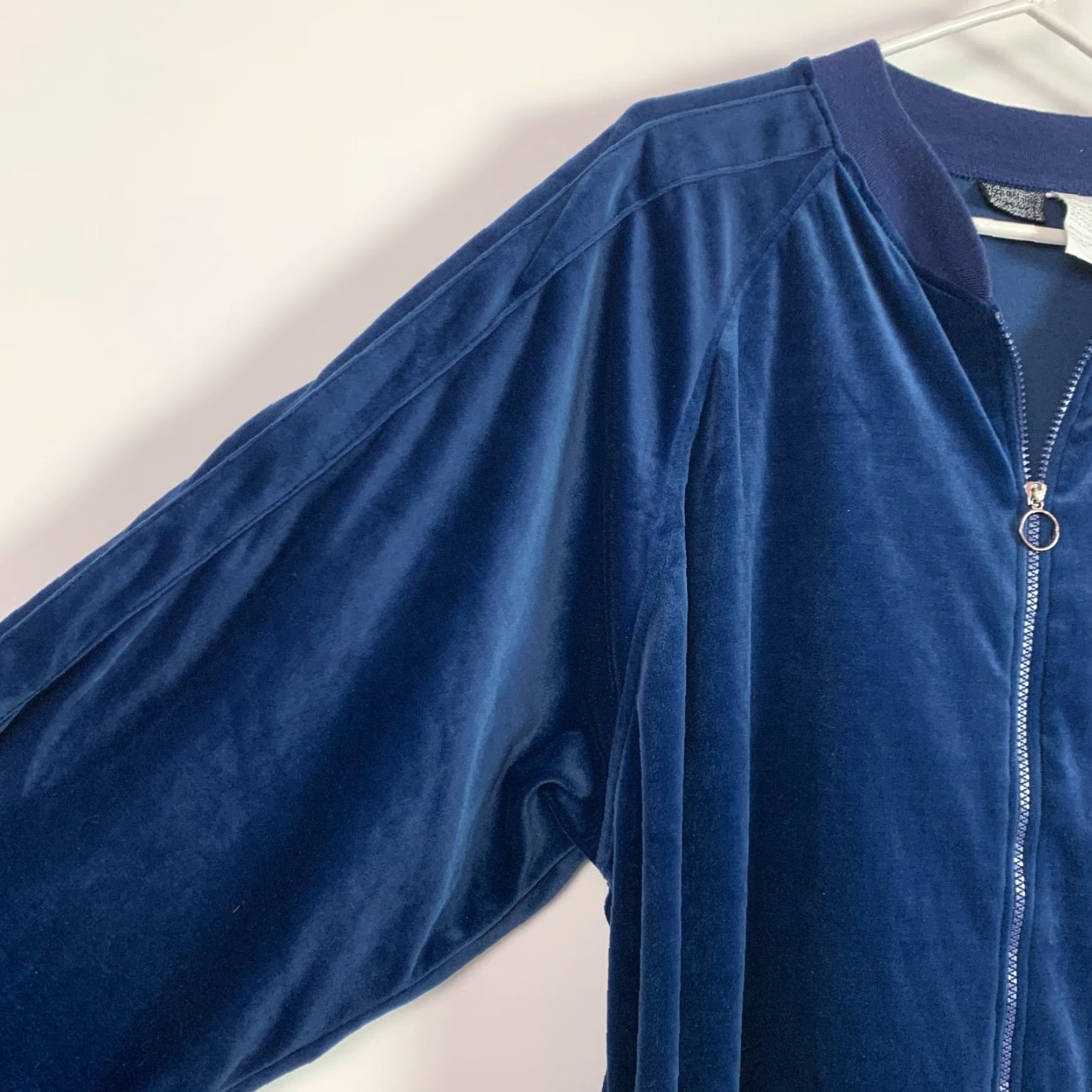 Athletic Works Vintage Athletic Works Blue Velour Full Zip Jacket Mens XL Bomber 90s Style Size US XL / EU 56 / 4 - 2 Thumbnail