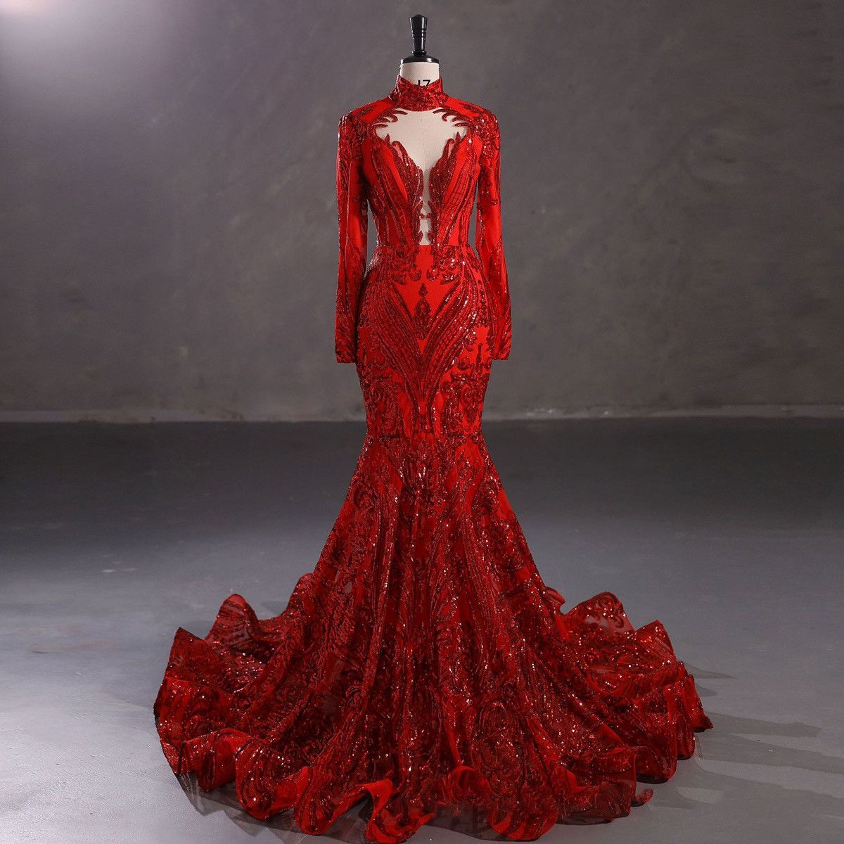 Other Custom Made Long Sleeve Formal Gown Size S / US 4 / IT 40 - 1 Thumbnail