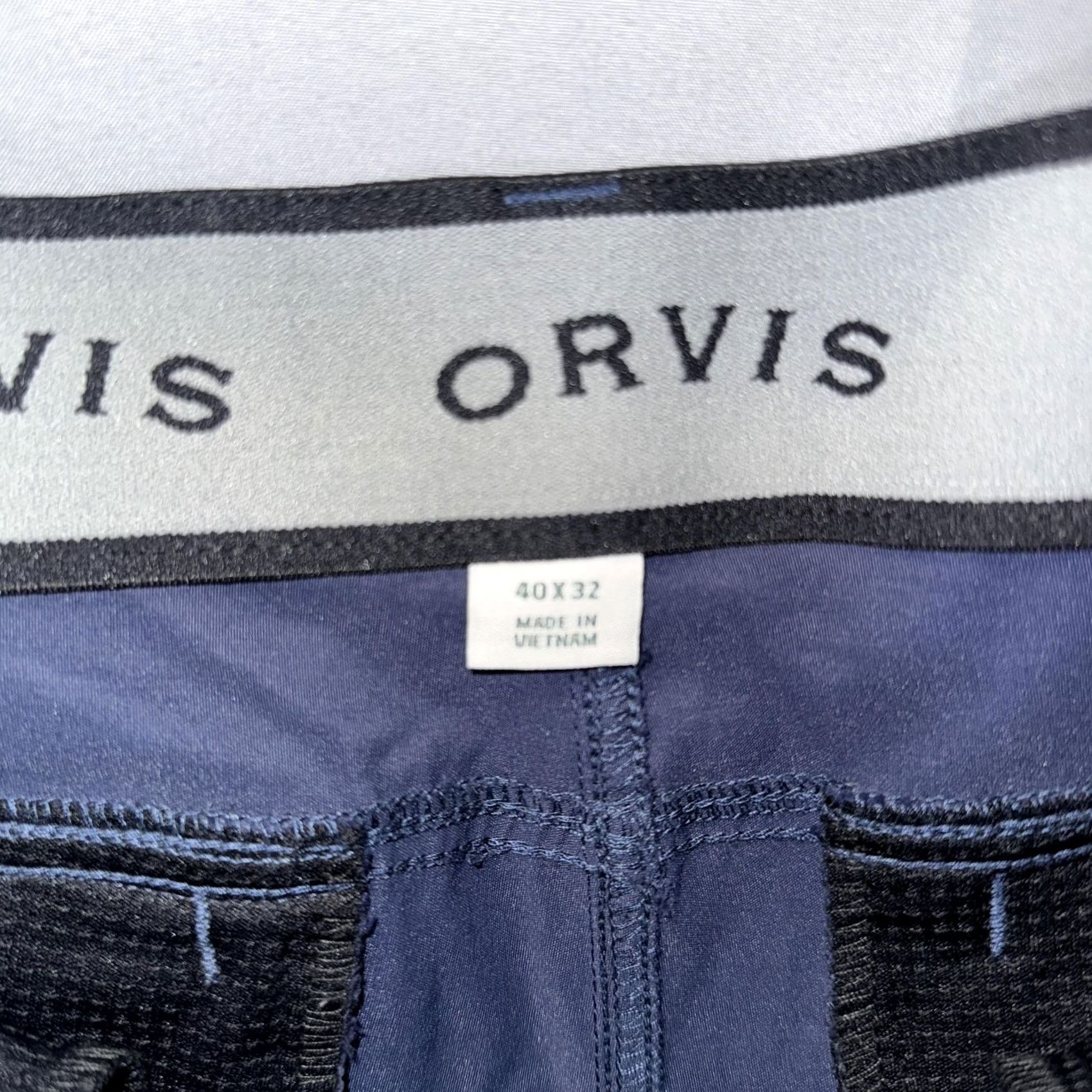 Orvis Orvis Pants Mens 40x32 Blue Stretch Lightweight Hiking Travel Zip Pockets Size US 40 / EU 56 - 6 Thumbnail