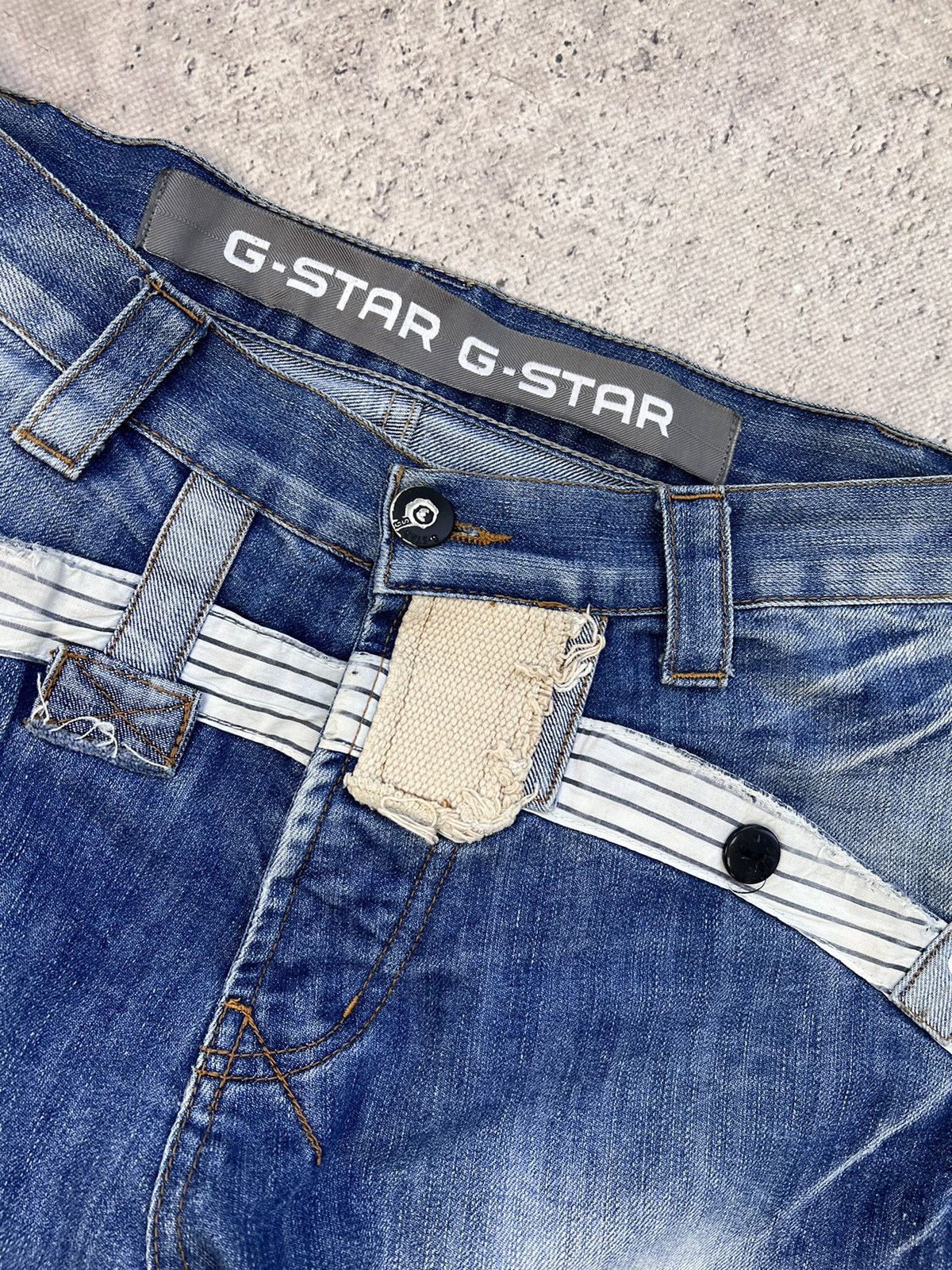 G-Star × Vintage VINTAGE Y2K G STAR BONDAGE DISTRESSED CARGO PANTS Size US 31 - 7 Thumbnail