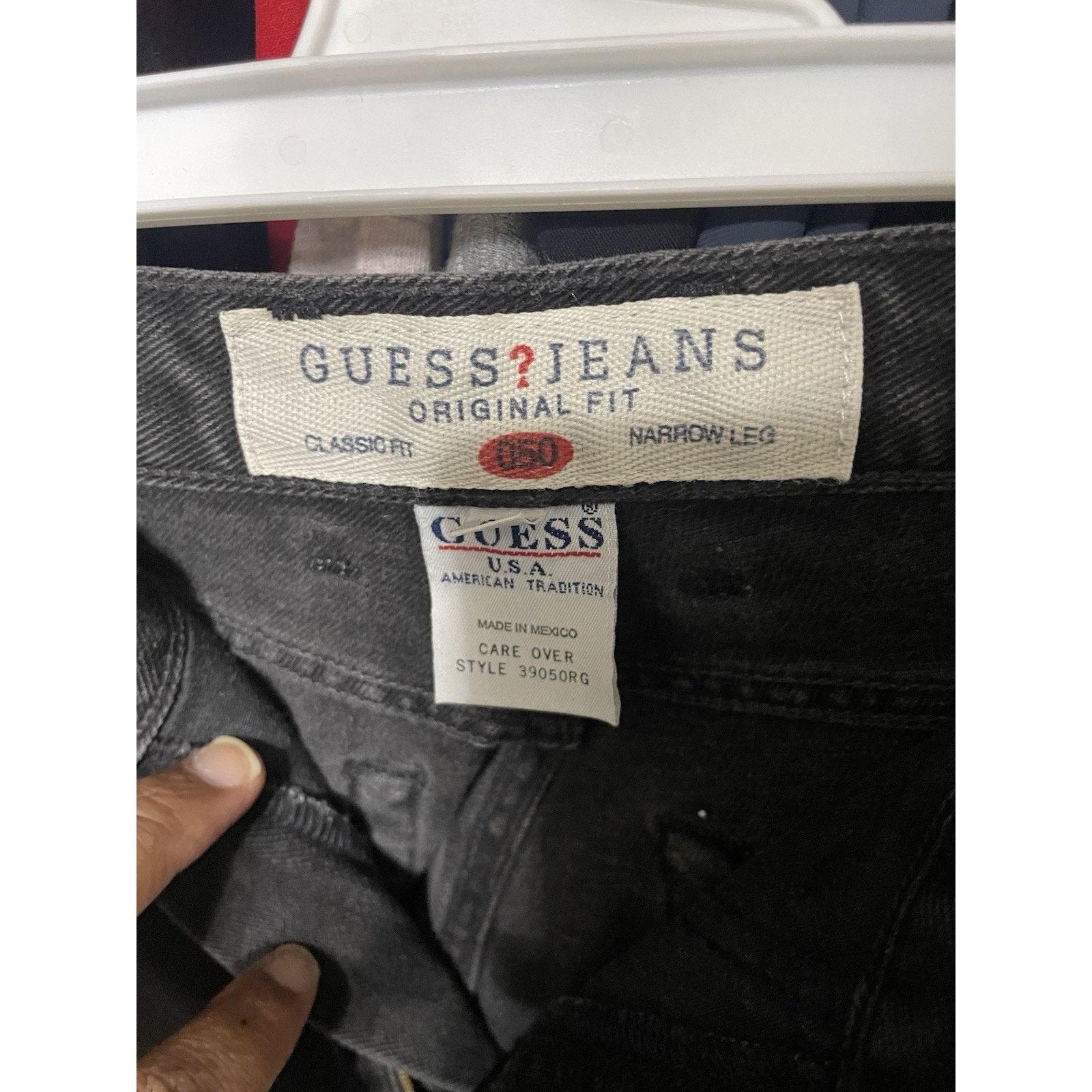 Guess Size 30- VTG Guess Jeans Mens Black Zipper Button Straight Size US 30 / EU 46 - 4 Thumbnail