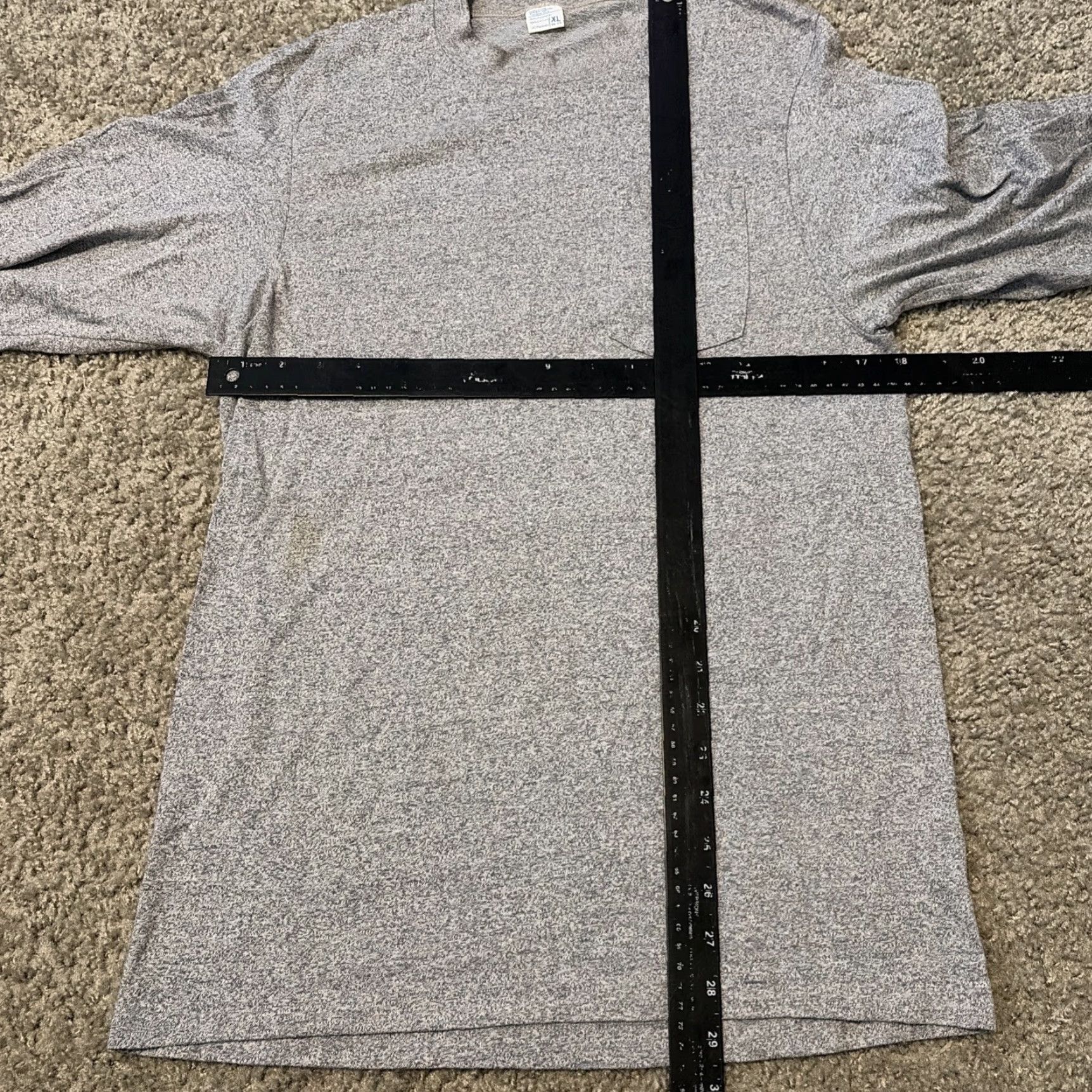 JCPenney VINTAGE JCPenney T-Shirt Gray Long Sleeve Front Pocket XL Unisex Adults Men/Women? Size US XL / EU 56 / 4 - 7 Thumbnail