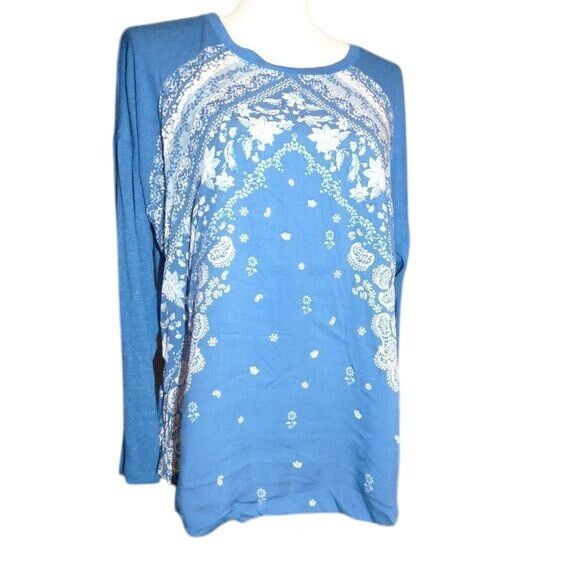 Other Style and Co Printed Front Mixed Media Too, Blue, XL Size XL / US 12-14 / IT 48-50 - 3 Thumbnail