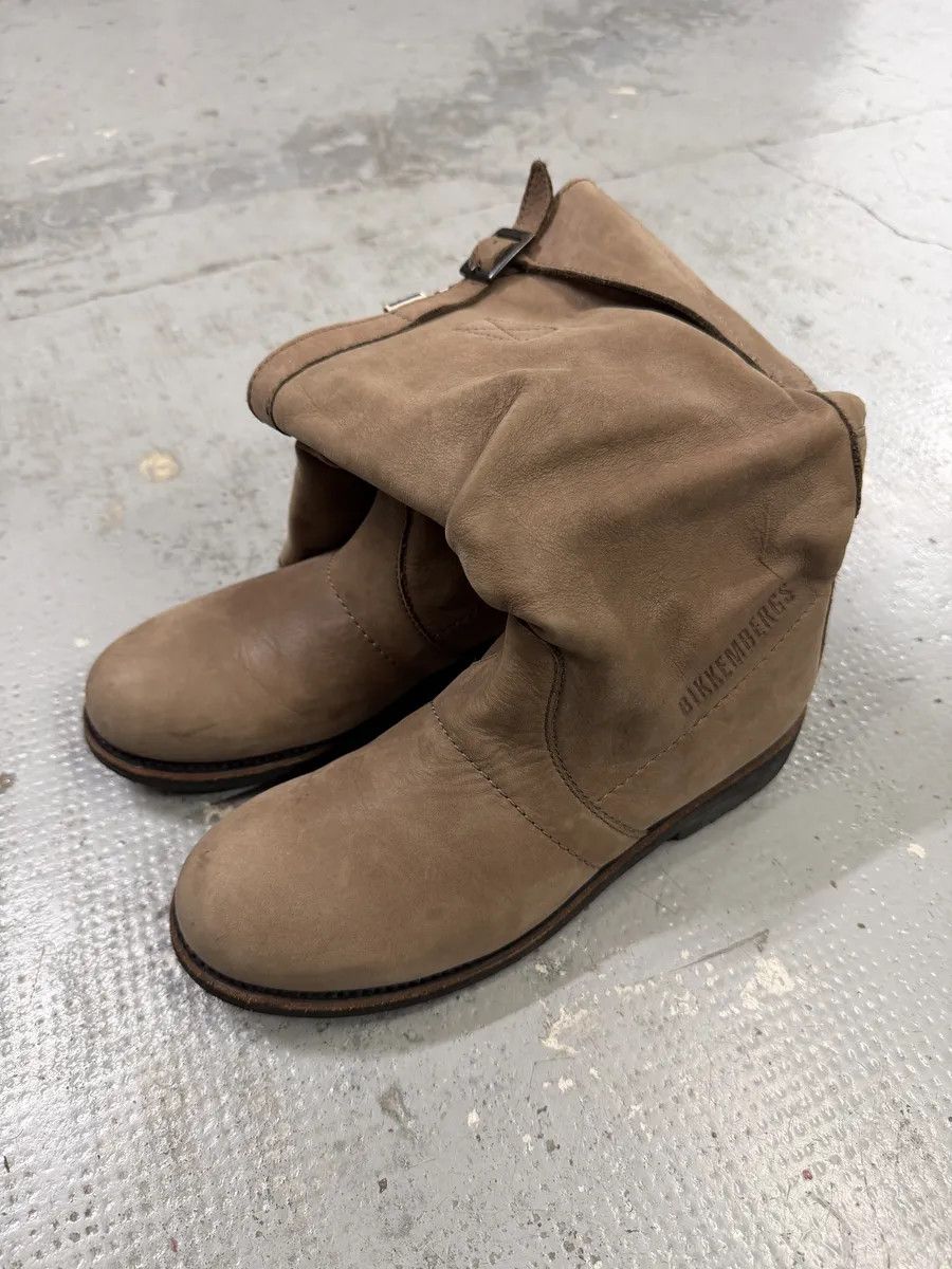Dirk Bikkembergs 2000s Bikkembergs Beige Brown Eroded Leather Ankle Boots Size US 8 / EU 41 - 4 Thumbnail