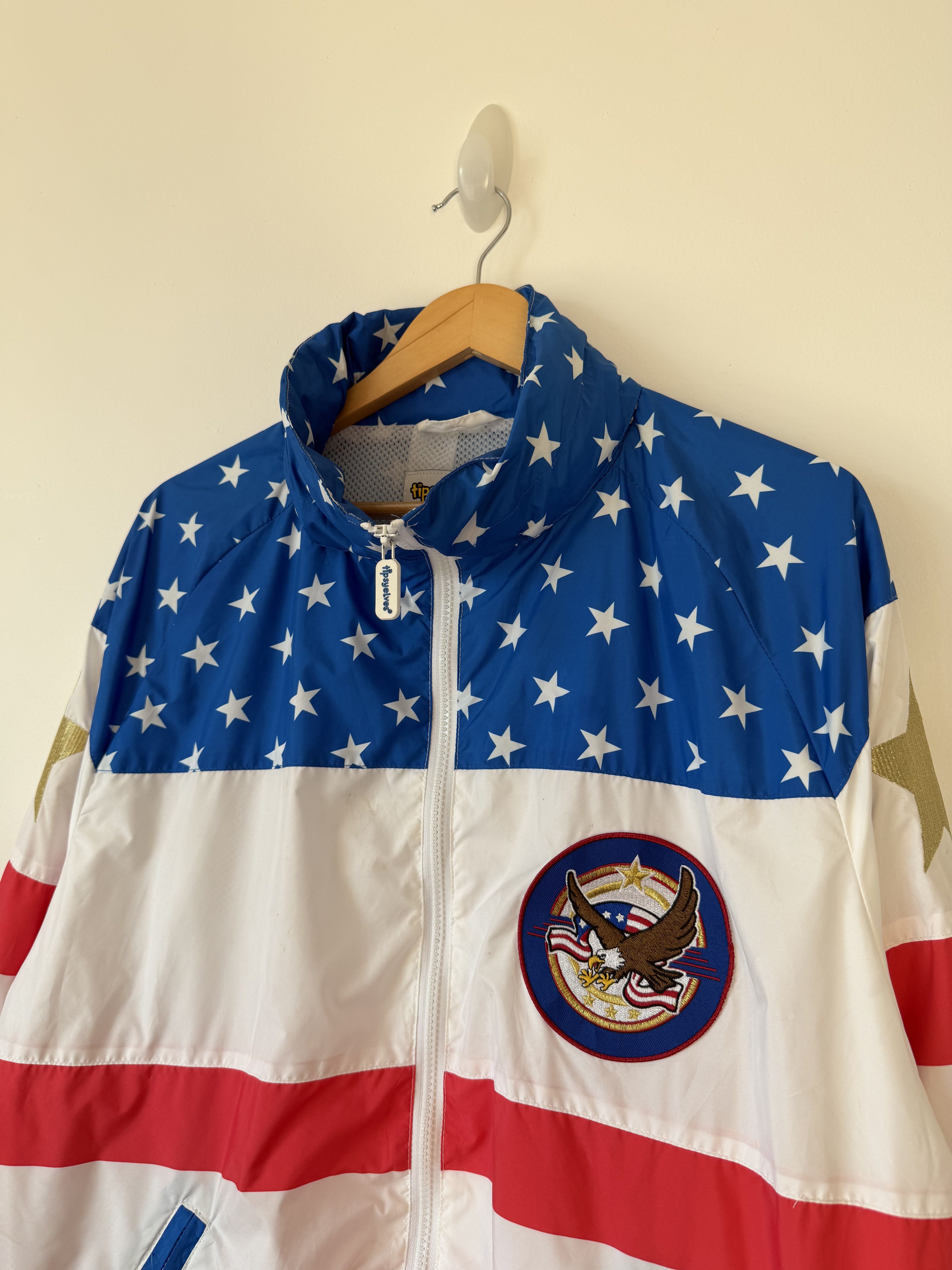 Tipsy Elves Tipsyelves USA Eagle Flag Windbreaker Jacket Large L Size US L / EU 52-54 / 3 - 4 Thumbnail