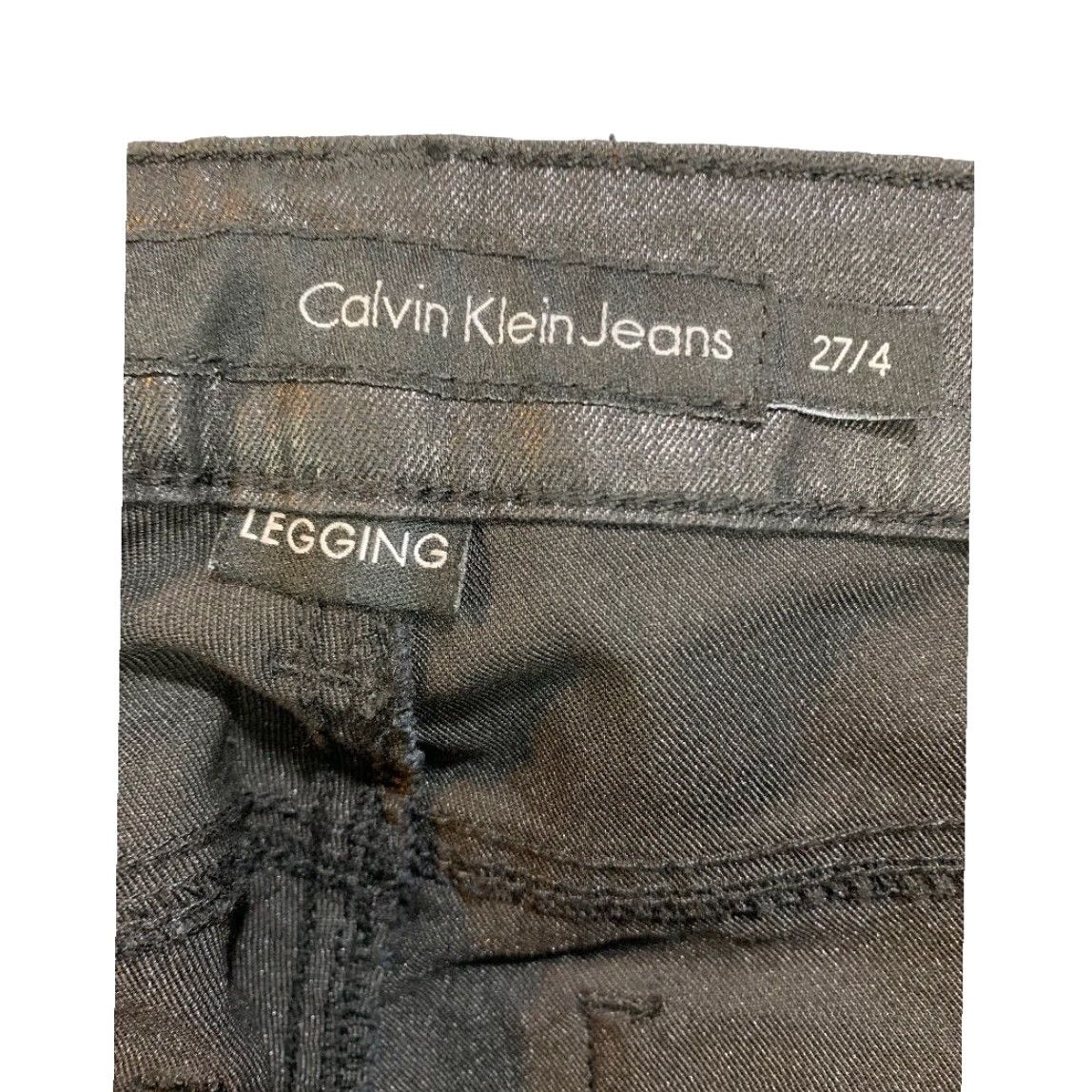 Calvin Klein Calvin Klein Jeans Jeans Adult 4 Black Coated Denim Skinny Womens Size 27" / US 4 / IT 40 - 5 Thumbnail