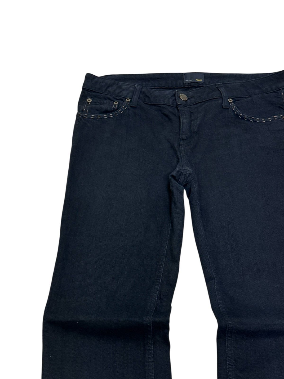 Fendi Fendi Black Denim Jeans Unisex Straight Cut Low Rise Size US 30 / EU 46 - 4 Thumbnail