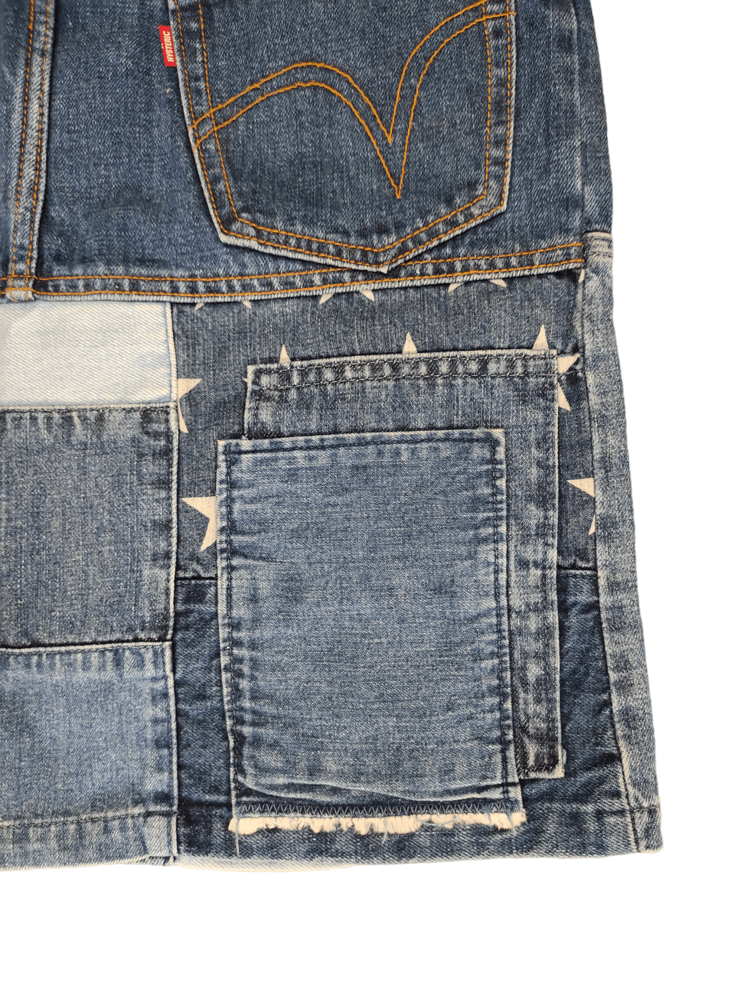 Hysteric Glamour Vintage 90s Hysteric Glamour Patchwork Denim Skirt Size 30" / US 8 / IT 44 - 13 Thumbnail