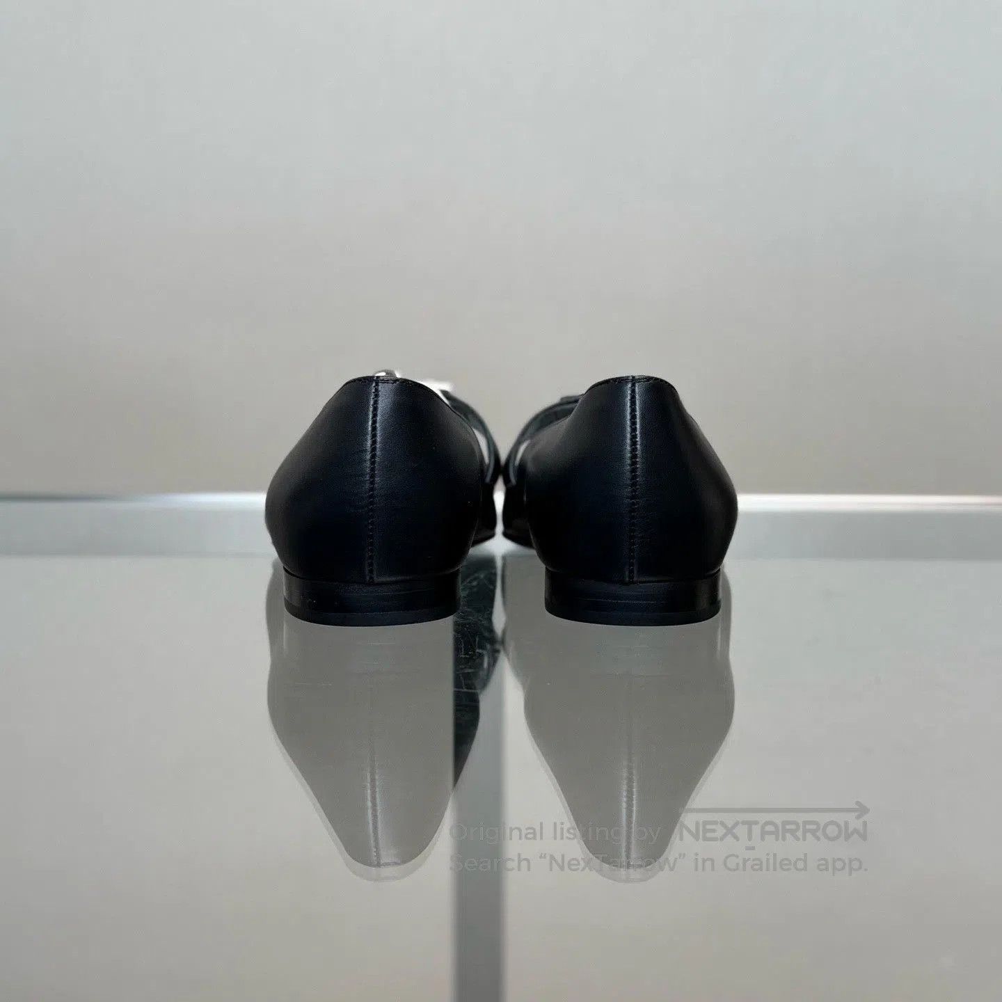 Hermes HERMES New Black Silver Kelly Ballet Flats. Size US 5.5 / IT 35.5 - 4 Thumbnail
