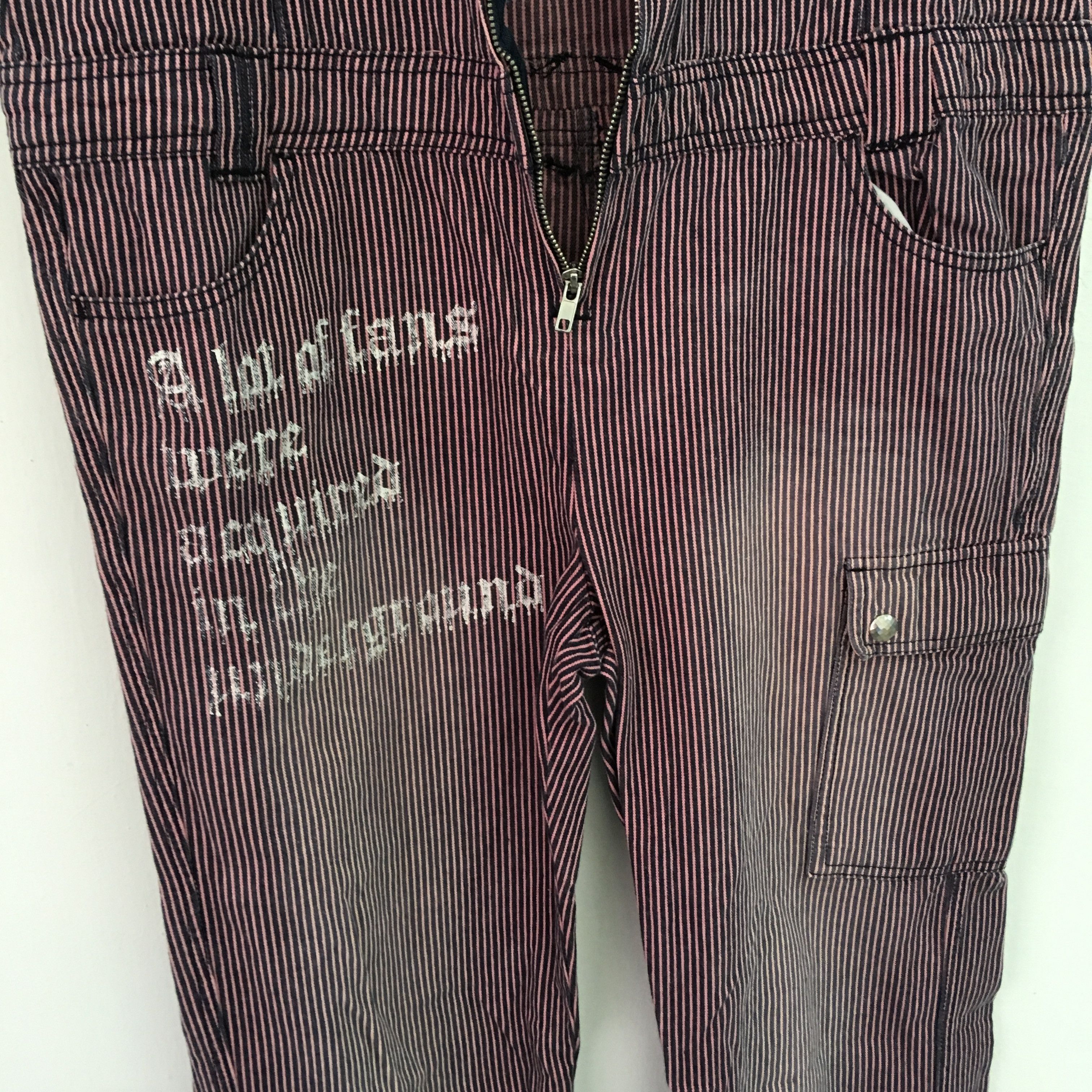 Other Vintage Hickory Stripe Denim Jeans Overalls Skulls Printed Size US S / EU 44-46 / 1 - 5 Thumbnail