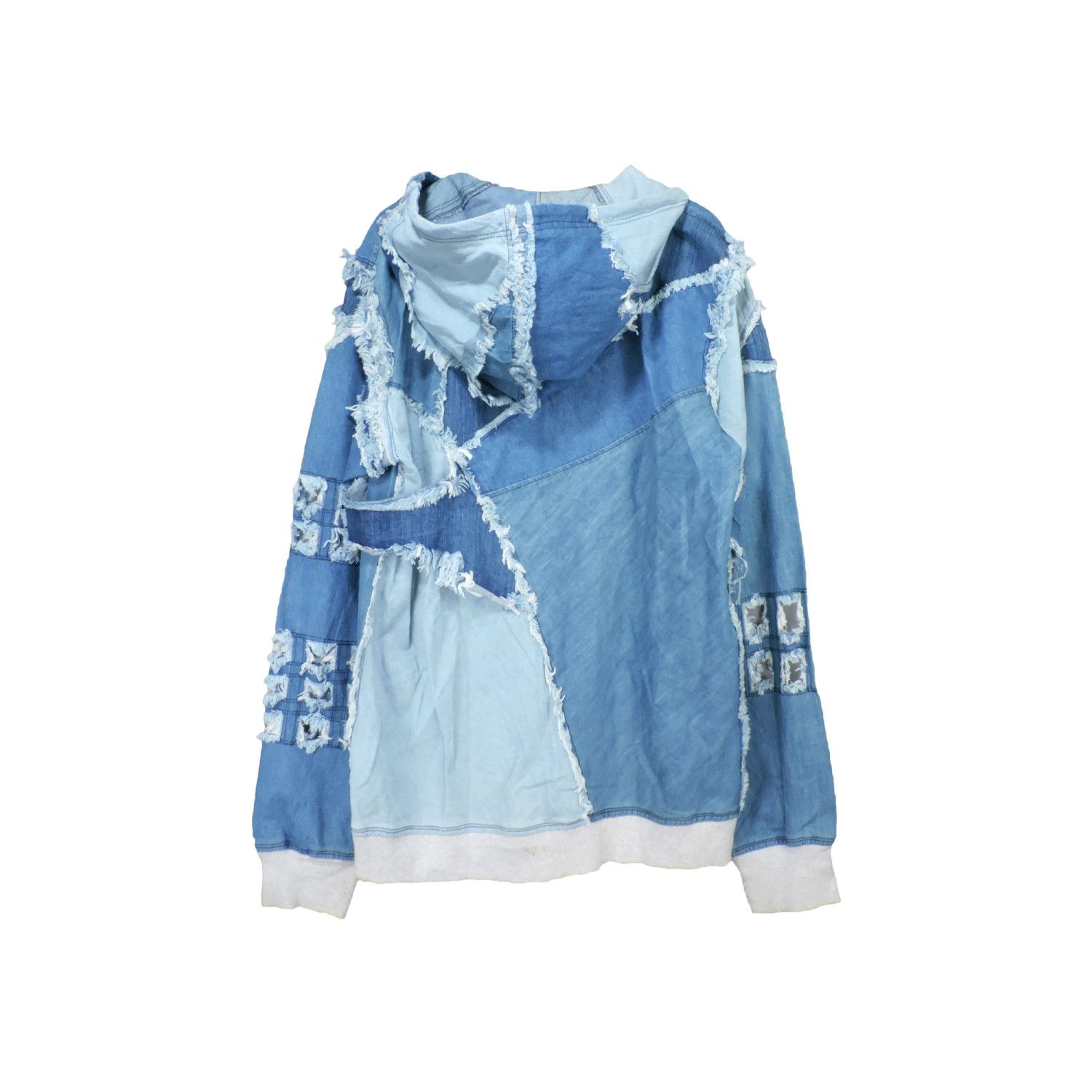 Nozomi Ishiguro NOZOMI ISHIGURO RECONSTRUCTED AVANT GARDE DENIM ZIP-HOODIE Size US M / EU 48-50 / 2 - 2 Thumbnail