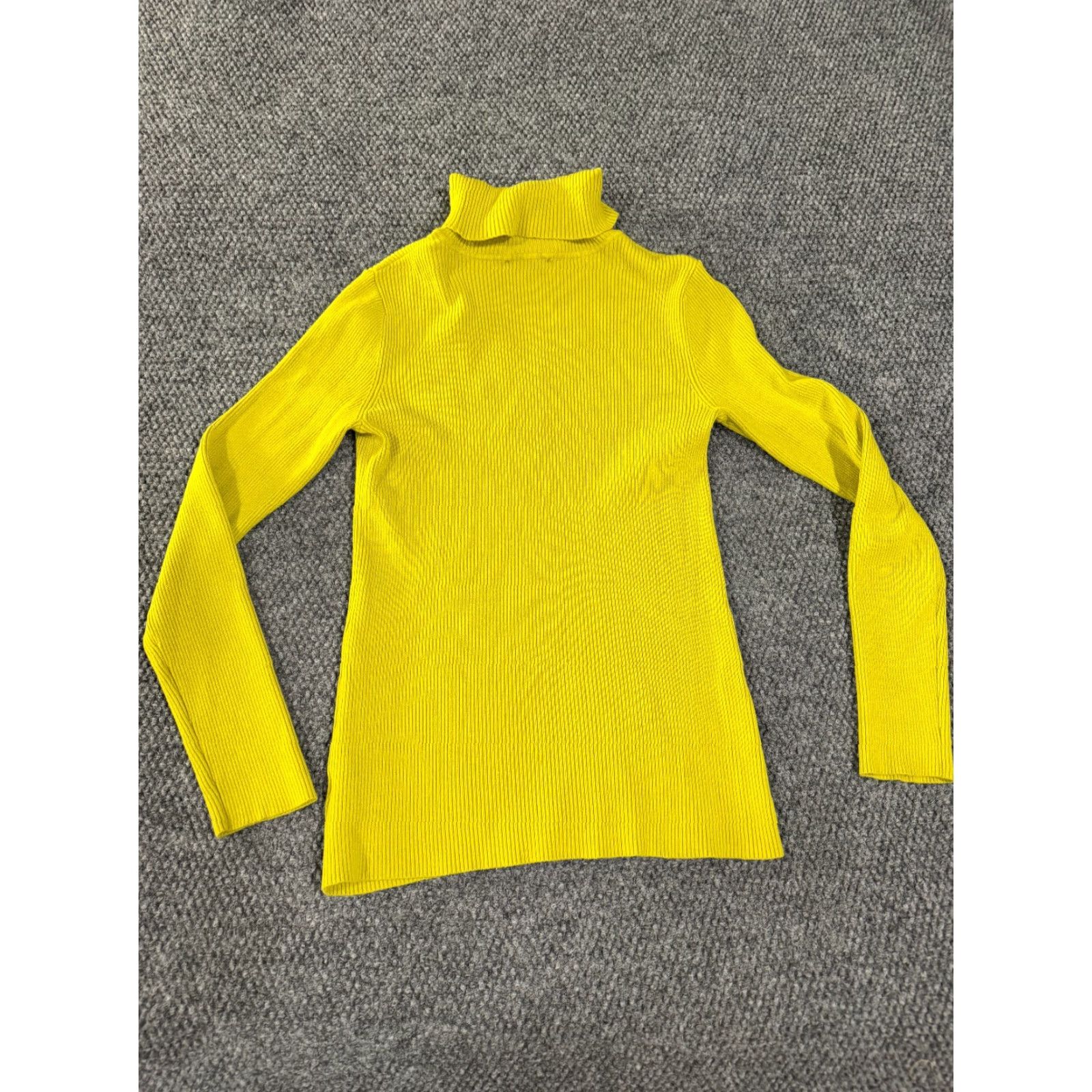 Coldwater Creek Coldwater Creek Sweater Womens XS Yellow Turtleneck Long Sleeve Ribbed Knit Pullover Casual Winter Fall Regular Raglan Sleeve Size XS / US 0-2 / IT 36-38 - 7 Thumbnail