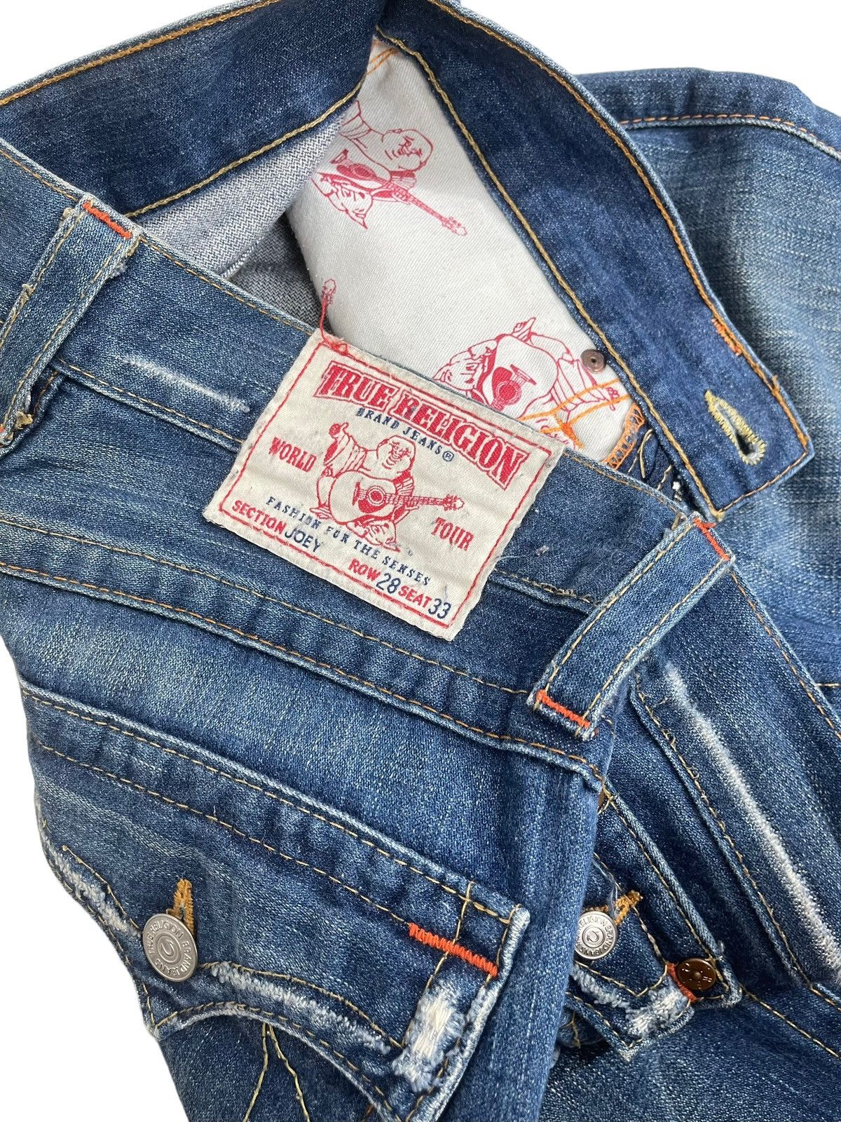 True Religion Flared Distressed Y2k True Religion Joey Jeans Size US 32 / EU 48 - 7 Thumbnail
