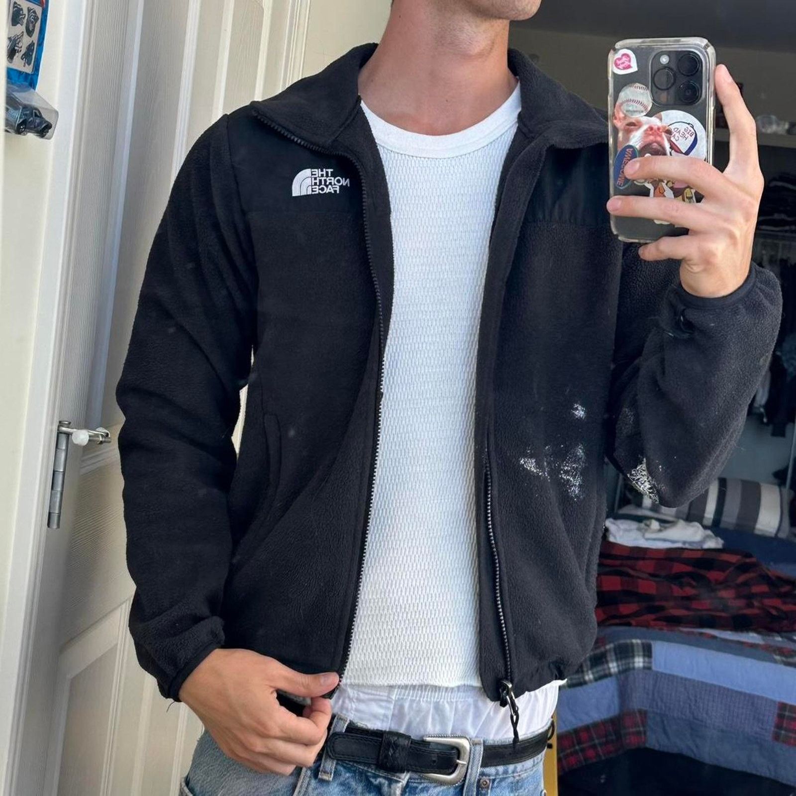 The North Face × Vintage black Basic The North Face TNF Zip Up Fleece Denali Jacket Size S / US 4 / IT 40 - 6 Thumbnail