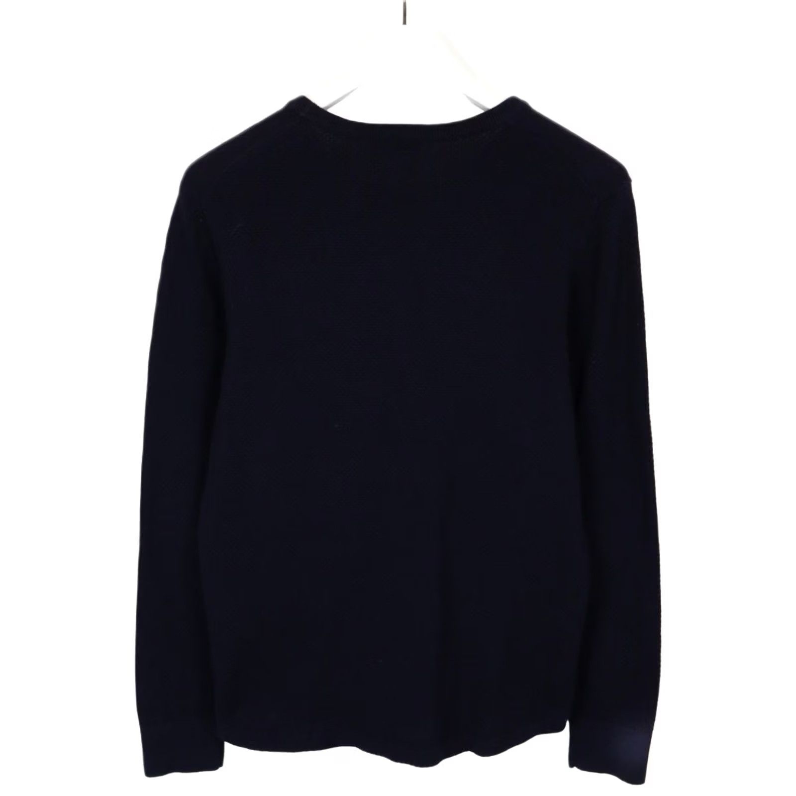 J.Lindeberg J. LINDEBERG Hannes Micro Moss Jumper Men's MEDIUM Pullover Navy Knit Cotton Crew Neck Long Sleeve Winter All Seasons Mens Size US M / EU 48-50 / 2 - 2 Thumbnail