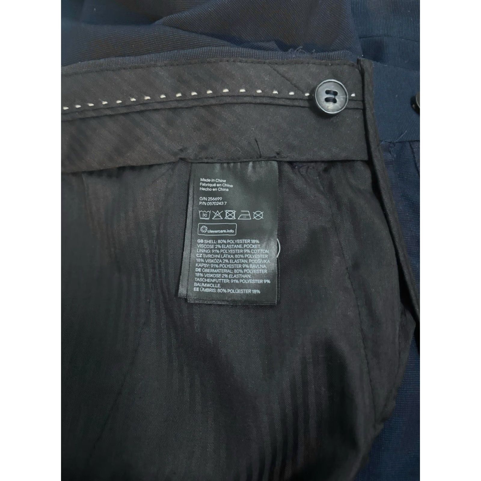 H&M H&M Dress Pants Skinny Men 32 Inseam 29 Dress Pants Navy Blue 2010s Mens Size US 32 / EU 48 - 7 Thumbnail