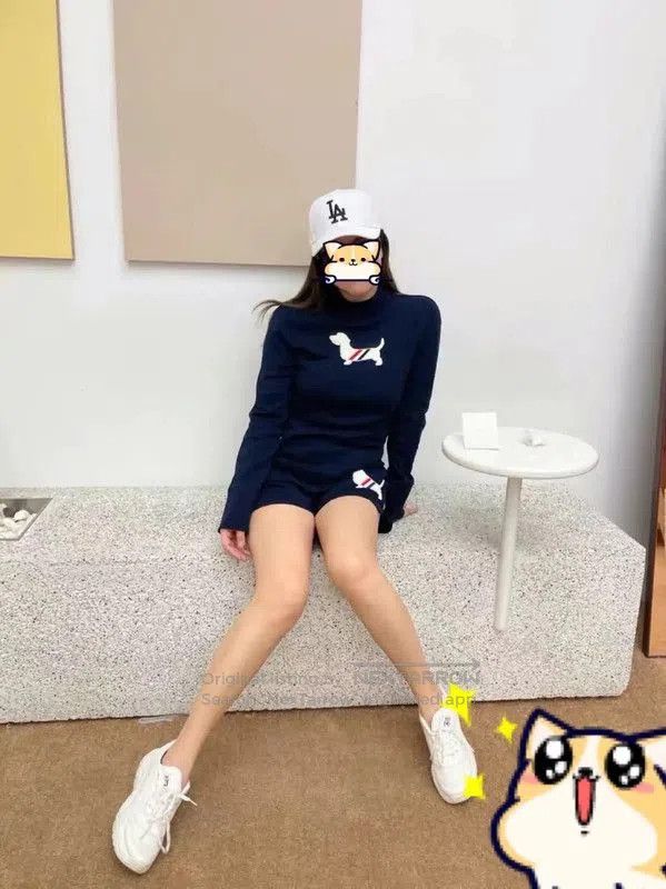 Thom Browne Thom Browne Winter Blue Cotton Women's Sweatshirt . Size M / US 6-8 / IT 42-44 - 7 Thumbnail