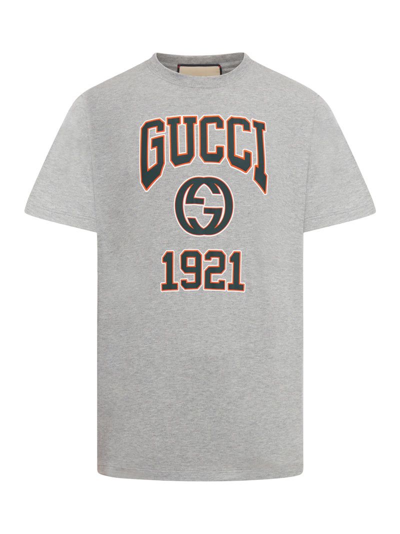 image of Gucci S/s T-Shirt Cotton Jersey in Grey, Men's (Size Large)