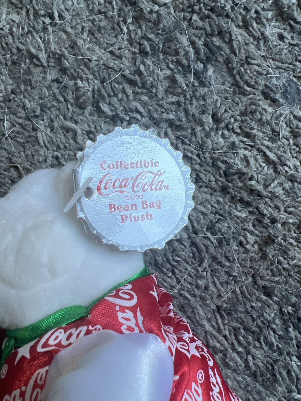 Coca Cola 1999 Coca-Cola Polar Bear In Red Romper Bean Bag Plush Size ONE SIZE - 3 Thumbnail