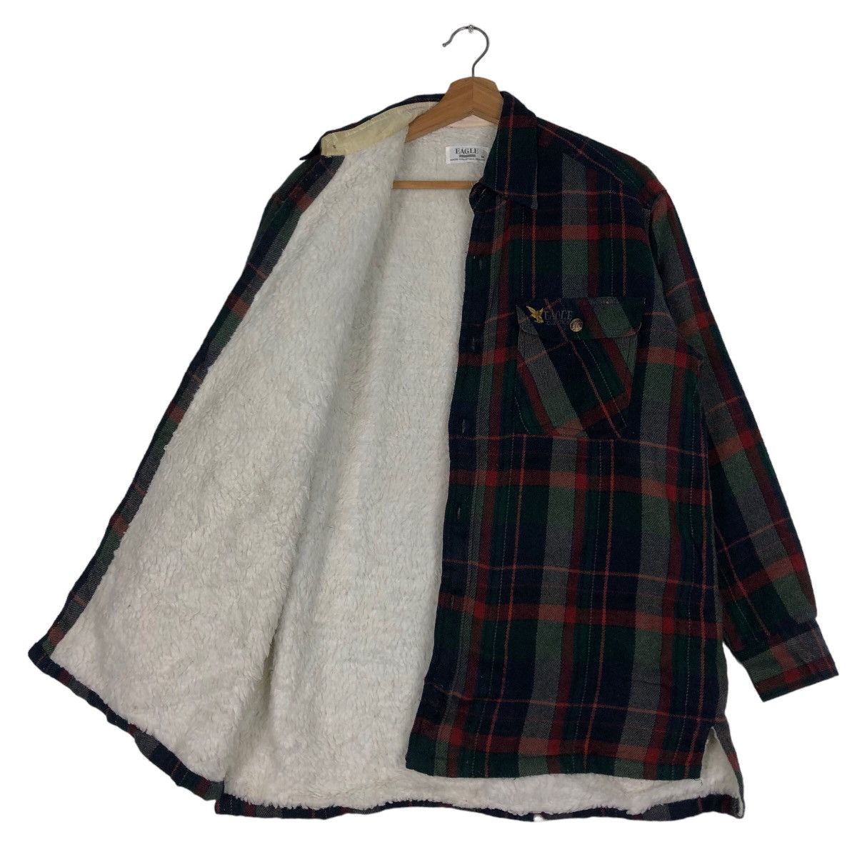 Flannel 🔥Vtg Flannel Wool Jacket Eagle Japan Tartan Design Checked Size US M / EU 48-50 / 2 - 9 Thumbnail