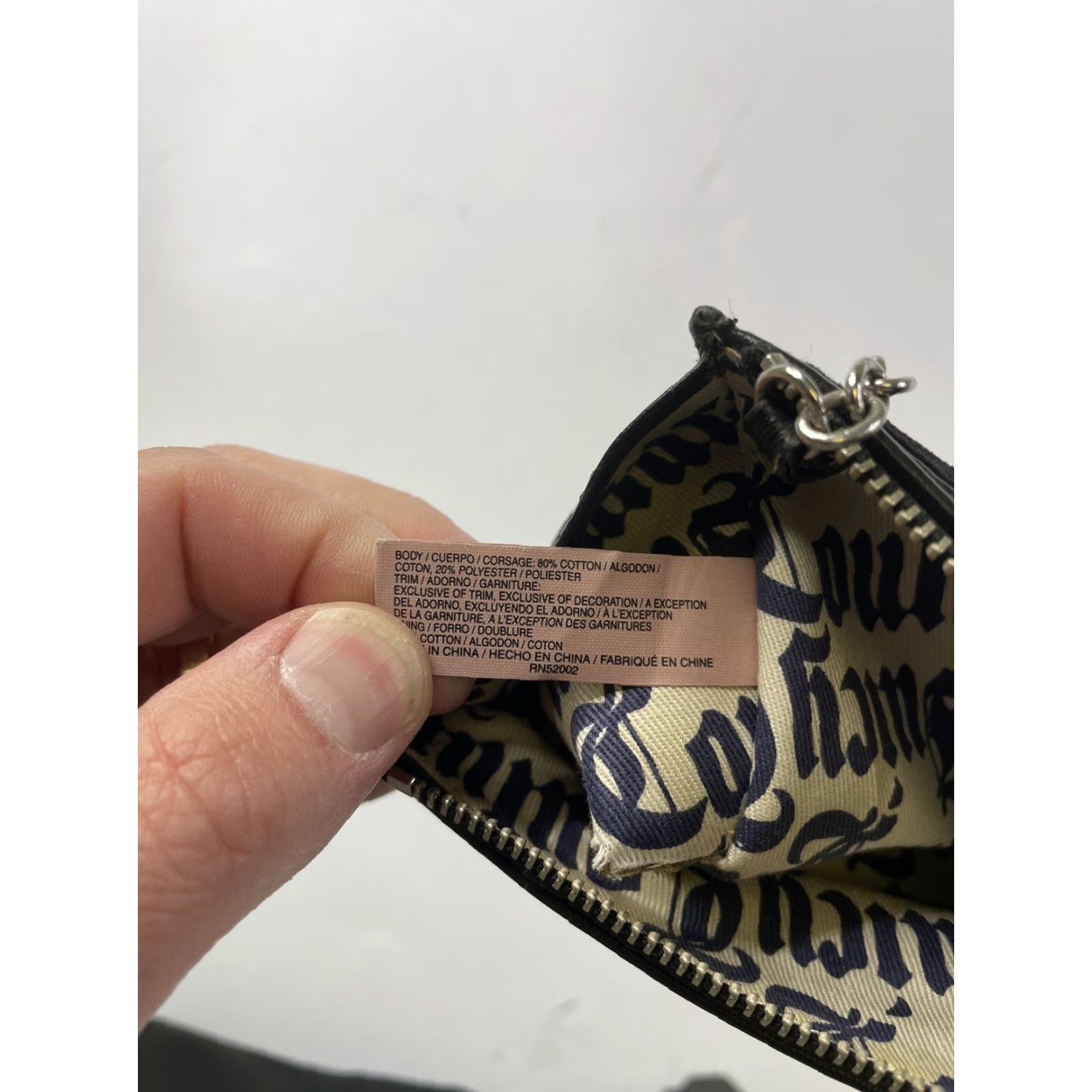 Juicy Couture VINTAGE Juicy Couture Wallet Wristlet Black Floral Leather Suede Zipper Logo Women S Small Size ONE SIZE - 5 Thumbnail
