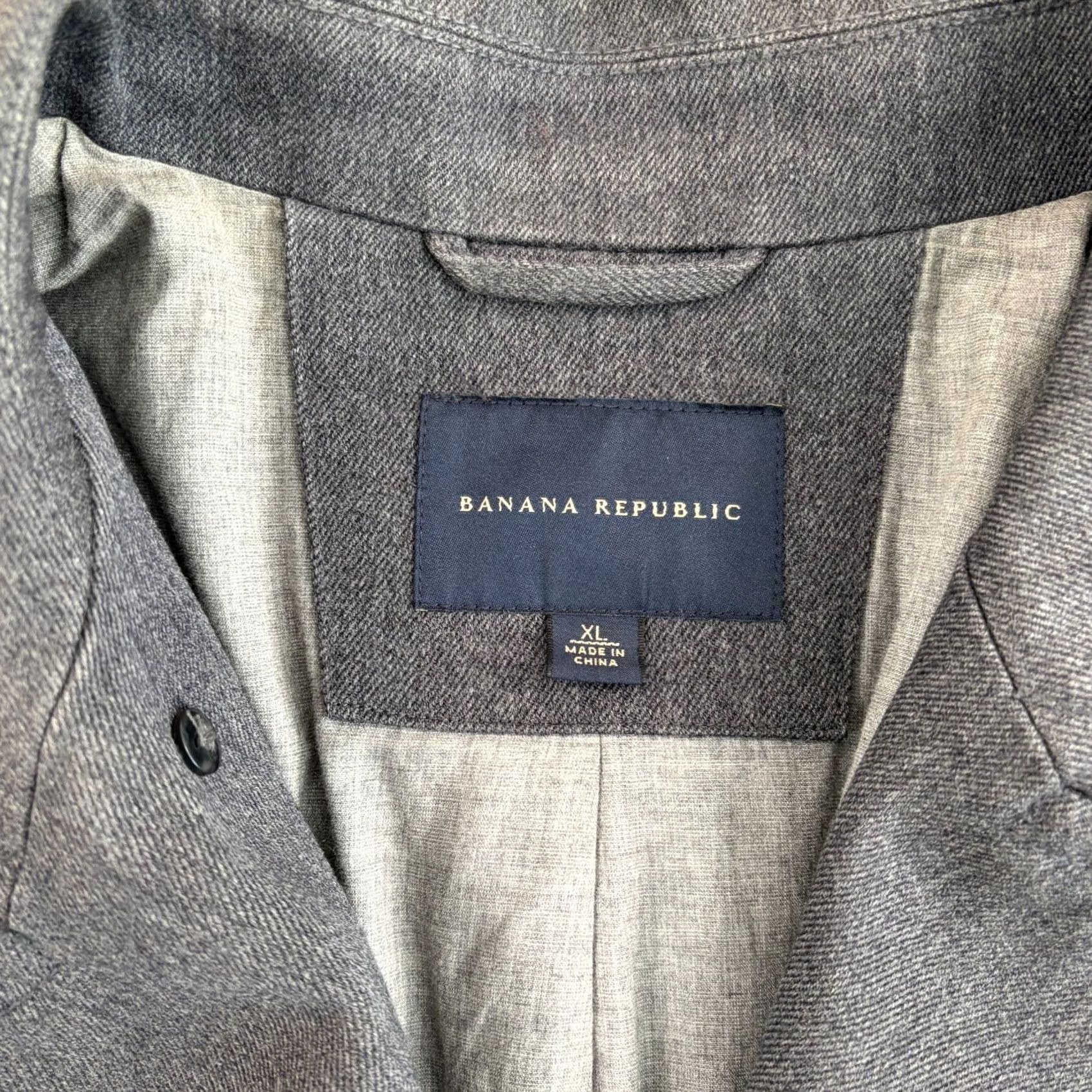 Banana Republic Banana Republic Pea Coat Jacket in Grey Wool Blend Men XL Size US XL / EU 56 / 4 - 2 Thumbnail