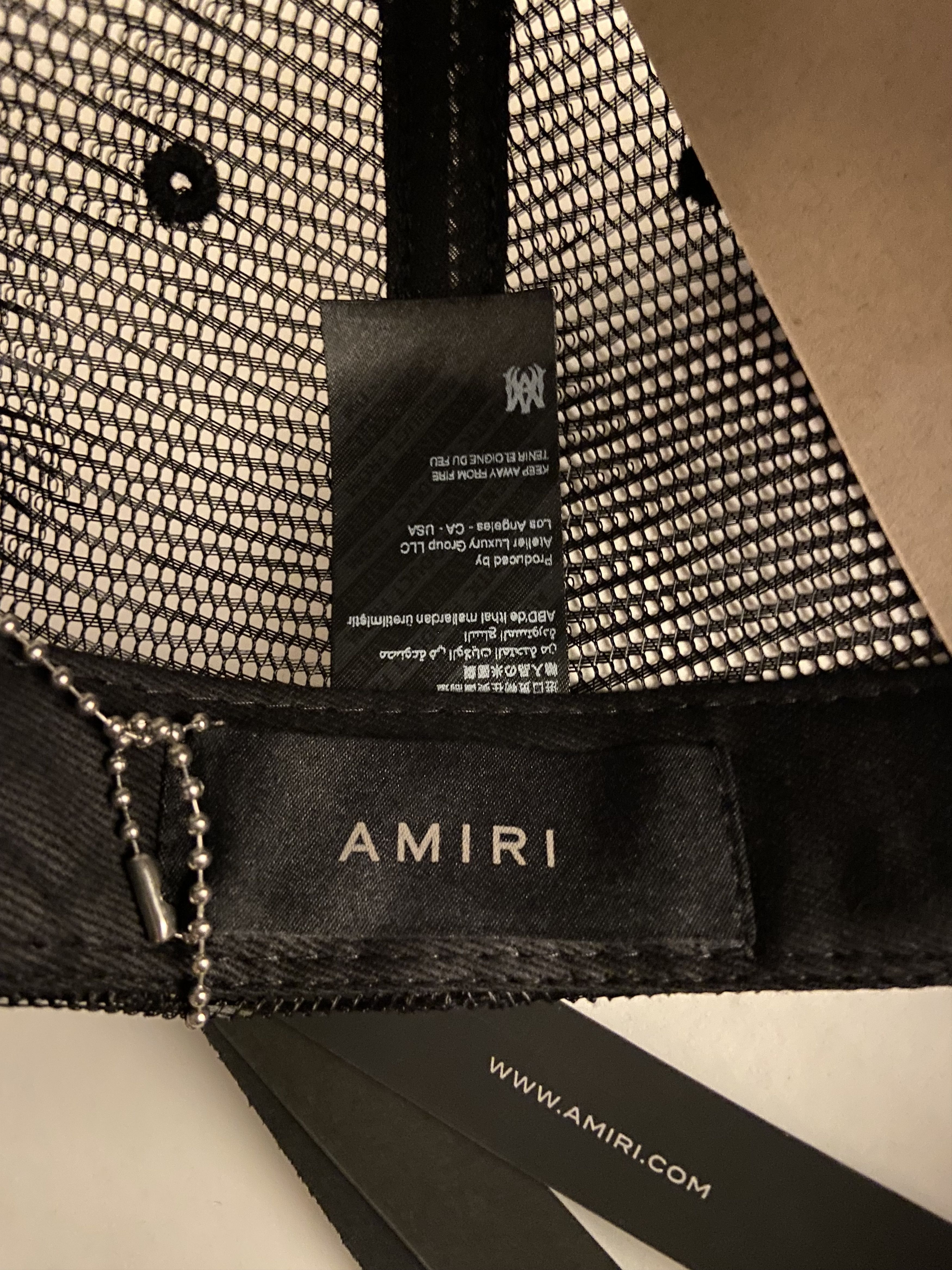 Amiri Amiri 3 Star Trucker Hat Black/White Size ONE SIZE - 7 Thumbnail