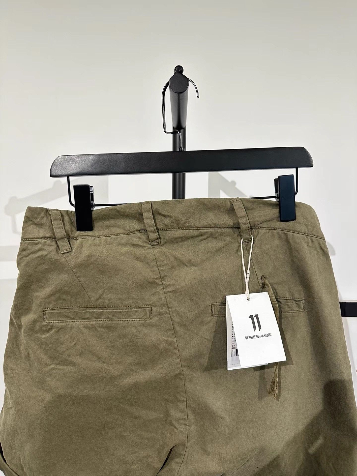 11 By Boris Bidjan Saberi 11by BBS P5 Olive Cotton 5-Pocket Shorts K35 Size US 35 - 7 Thumbnail