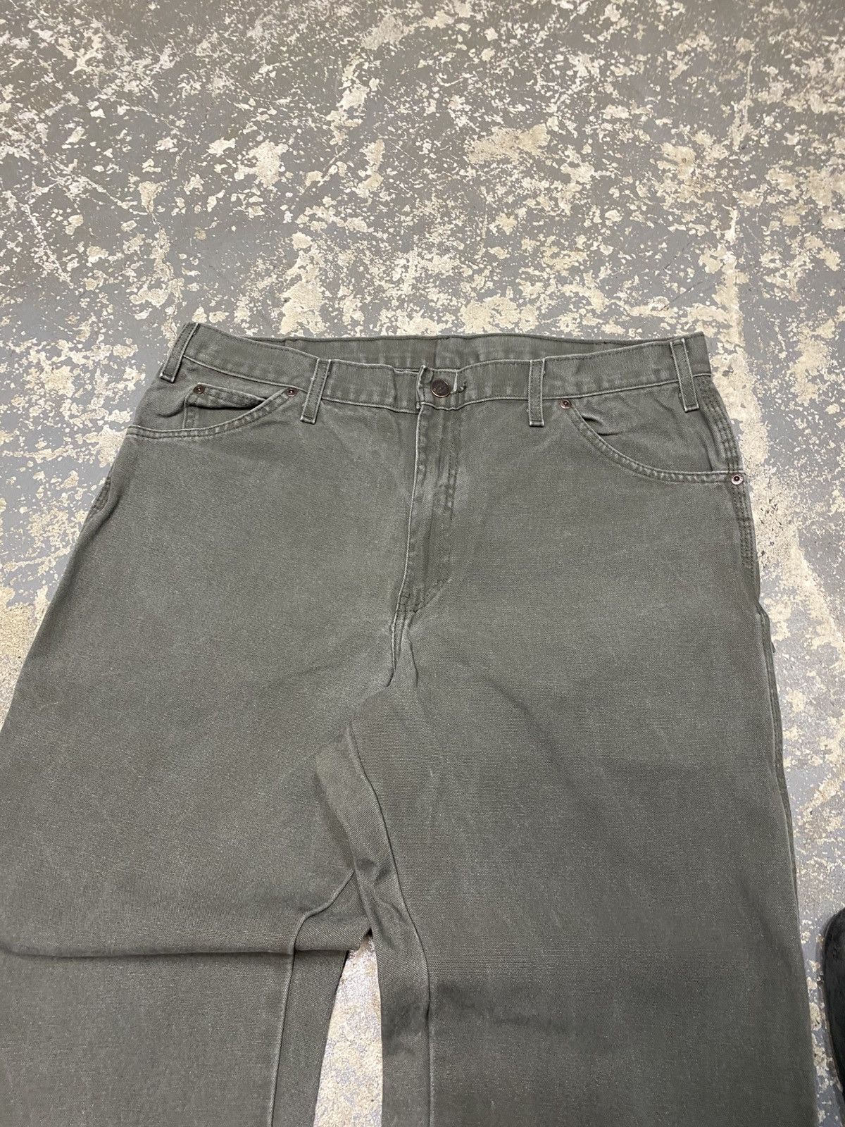 Carhartt × Dickies × Vintage Vintage Dickies Green Faded Carpenter Baggy Fit Pants Size US 36 / EU 52 - 7 Thumbnail
