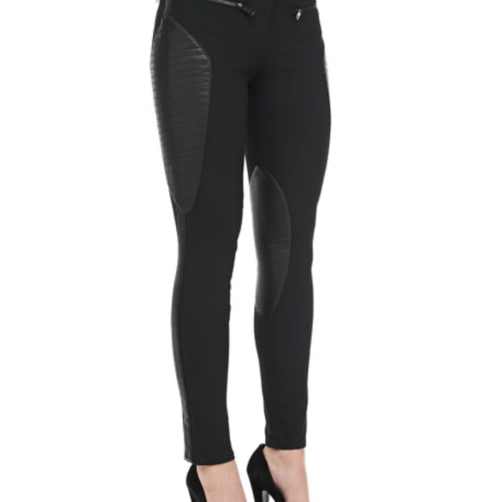 Rag & Bone Rag and Bone Ilford Leather Panel Pants Black Size 6 Size 28" / US 6 / IT 42 - 5 Thumbnail