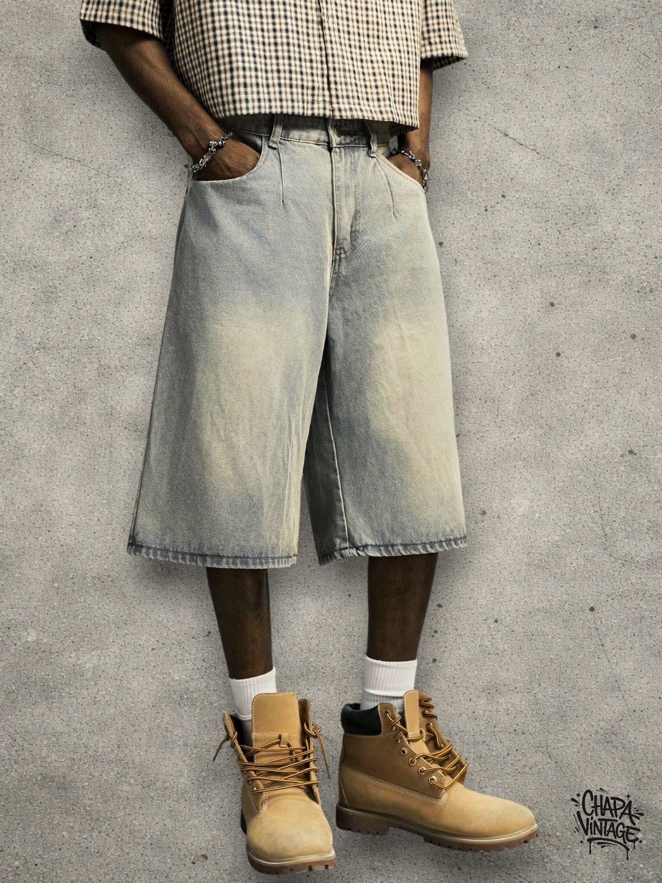 Vintage Washed light jeans shorts Size US 32 / EU 48 - 1 Thumbnail