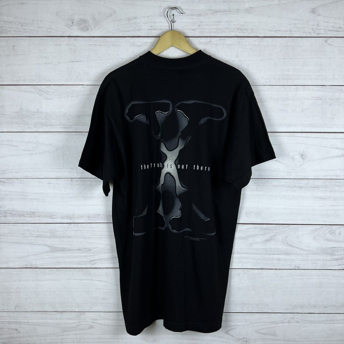 image of Movie x Vintage 1995 The X Files Tv Show T-Shirt XL in Black, Men's