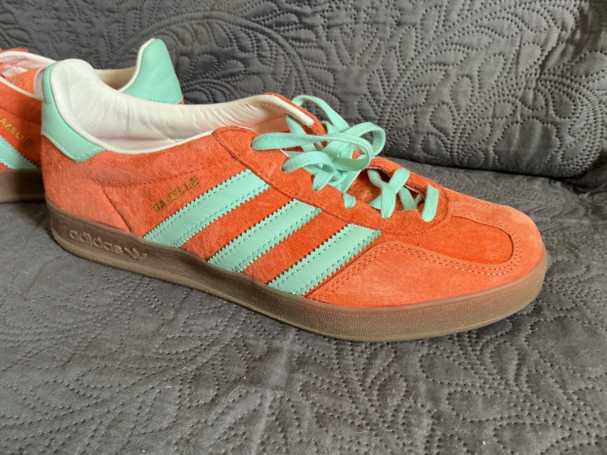 Adidas Adidas Gazelle Orange / Clear Mint (Turquoise) — New Size US 7 / IT 37 - 12 Thumbnail