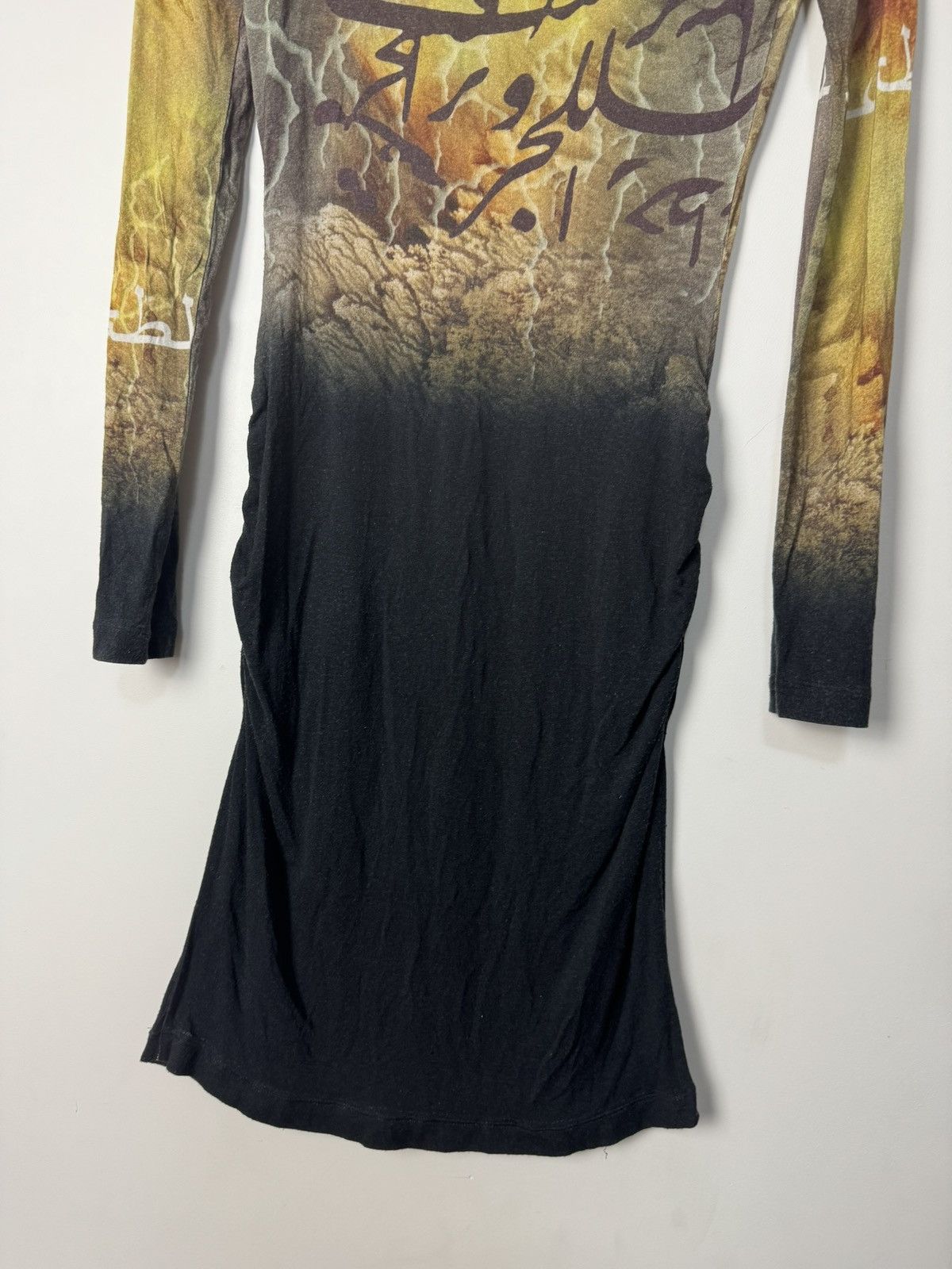 kylie jenner bodycon dress Chinese Dragon Print Lettuce Trim Bodycon Dress