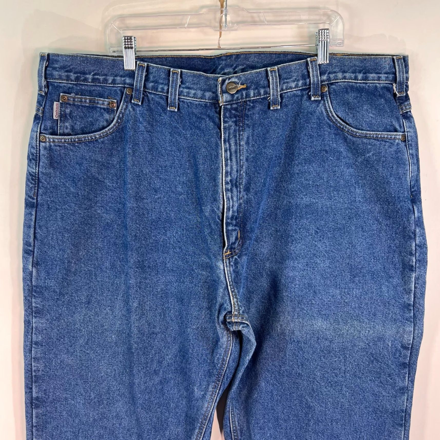 Carhartt Carhartt Jeans Mens Lined Blue 46 x 30 Relaxed Fit Straight Leg Denim Color Blue Brand Carhartt Size 46 Inseam 30 in USA Theme Grunge Logo USA Size US 30 / EU 46 - 2 Thumbnail
