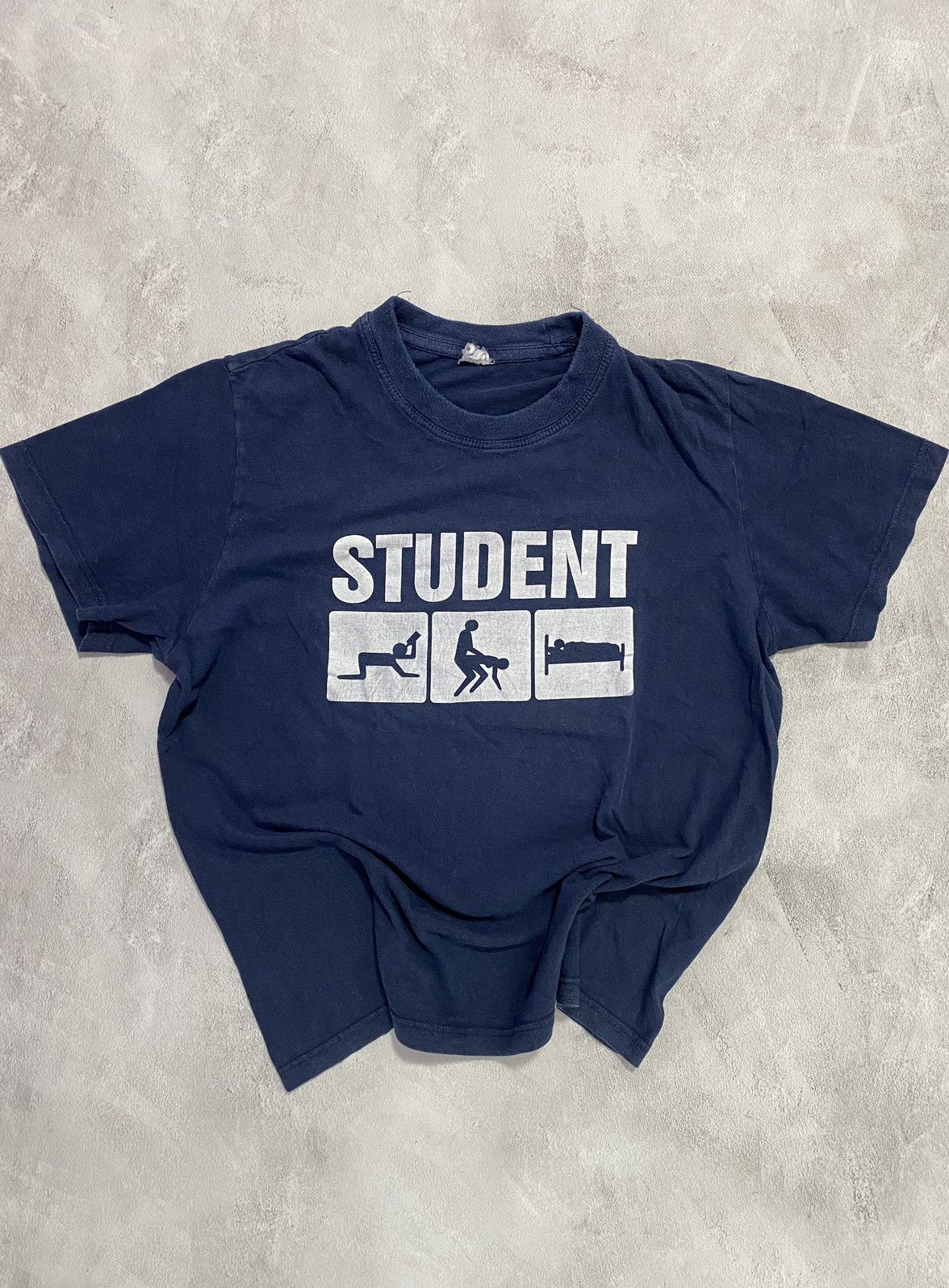 Vintage Vintage 90s Y2K Humor Tee T-Shirt DRINK-SEX-SLEEP Size US S / EU 44-46 / 1 - 1 Thumbnail