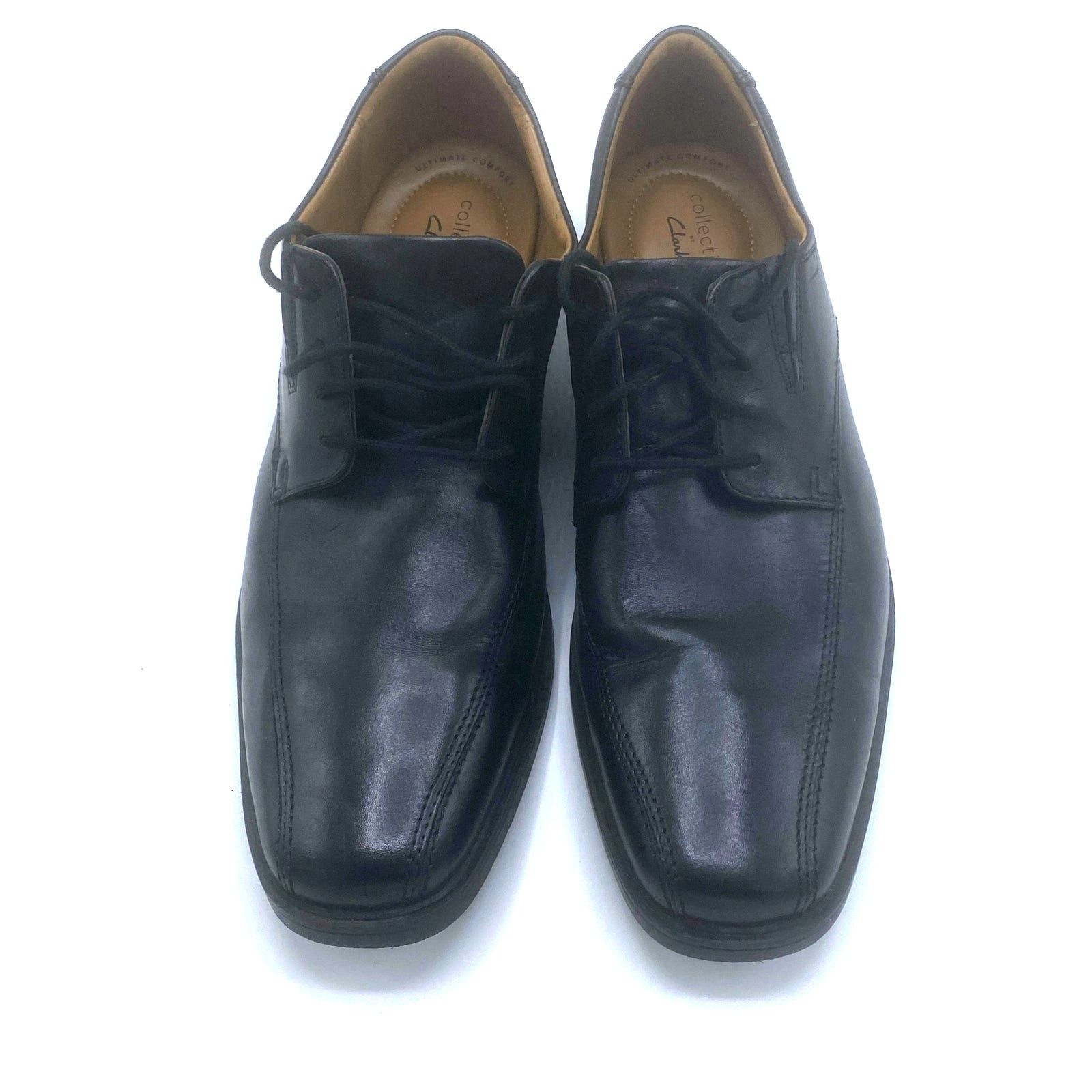 Clarks Clarks Tilden Plain II Mens Shoes 11.5W Wide Black Leather Size US 11.5 / EU 44-45 - 1 Thumbnail